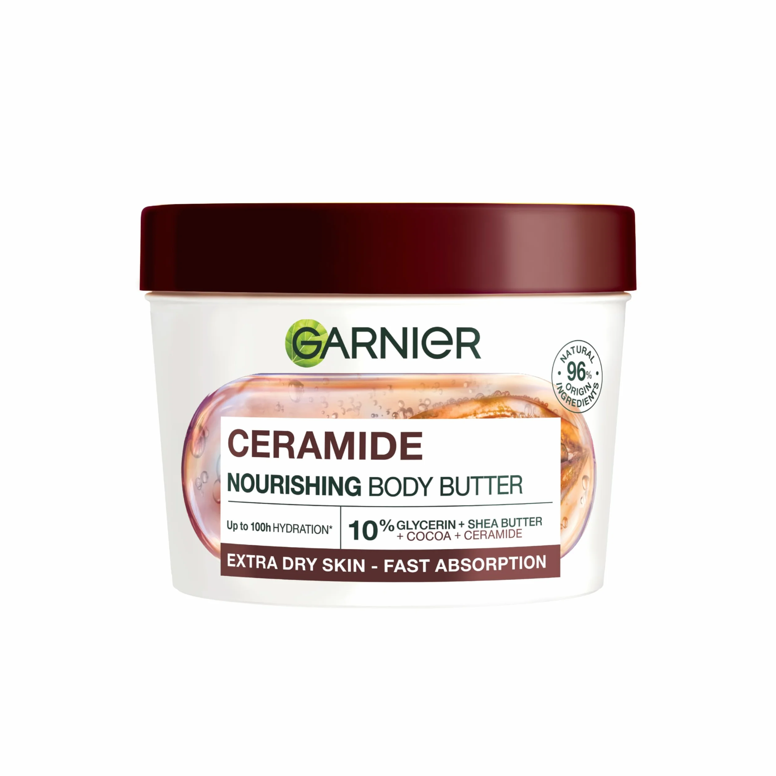 Garnier Body Superfood środek do pielęgnacji ciała 48h regenerujące masło do ciała z masłem kakaowym i ceramidami, 380 ml