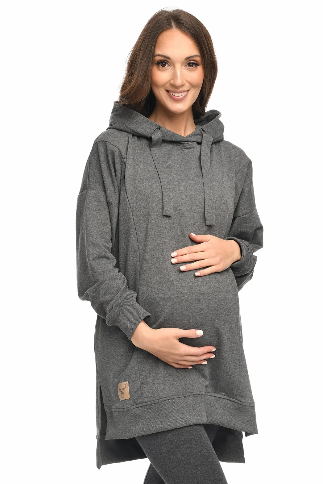 MijaCulture Moda ciążowa 2 w 1 sweter do karmienia i sweter ciążowy Aurelia M011