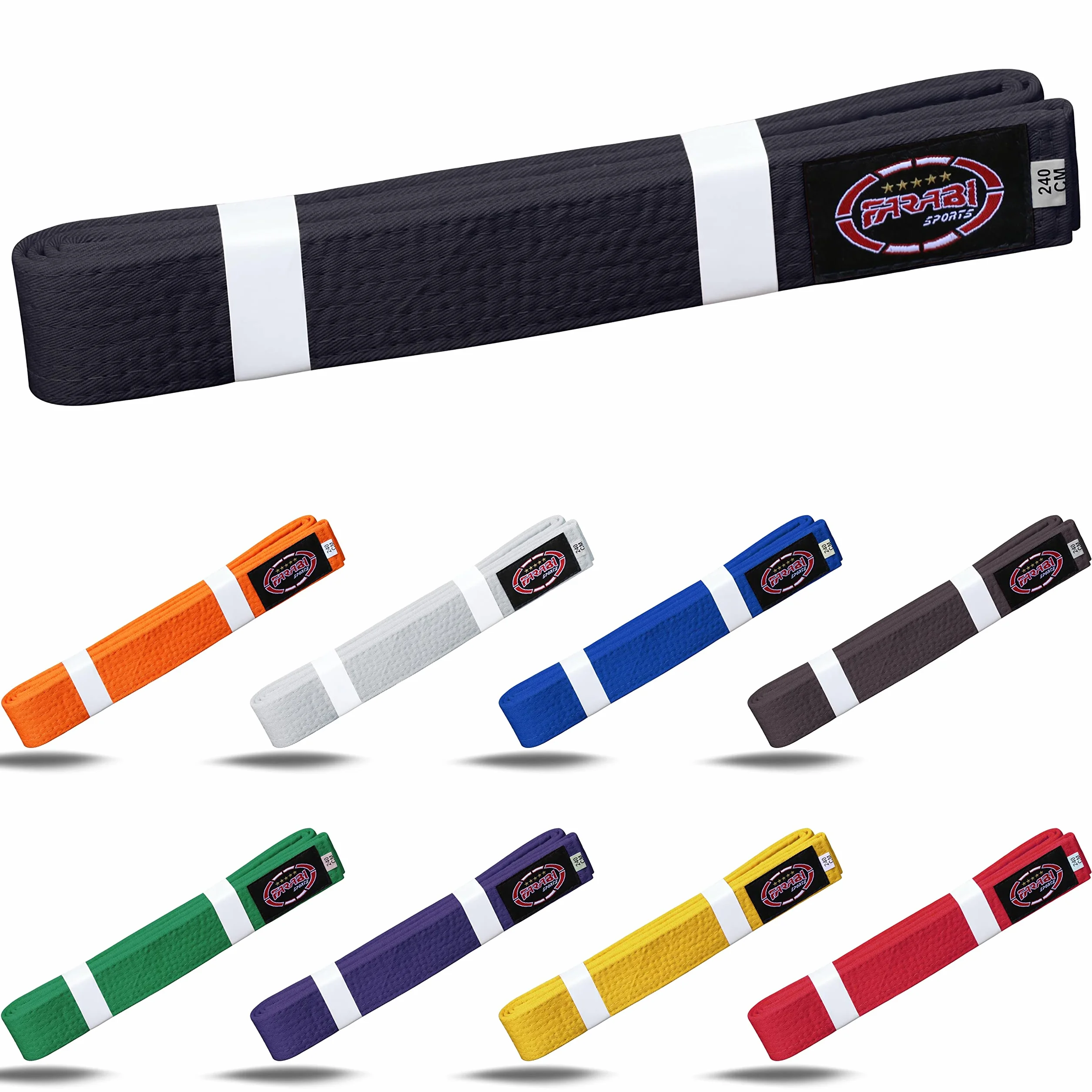 Farabi Sports Pas do karate wiele kolorów paski karate judo karate BJJ sztuki walki Taekwondo paski