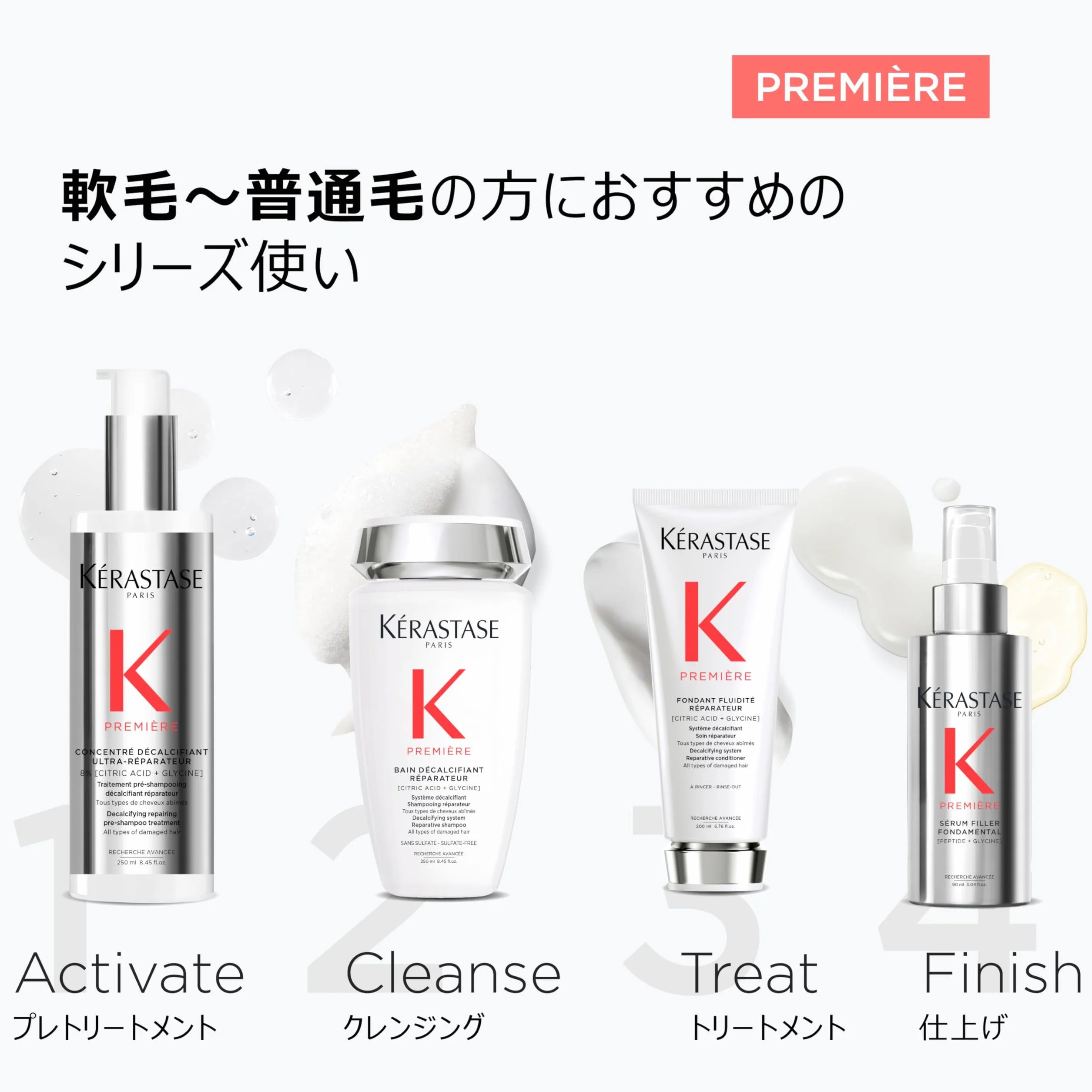 Kérastase Première serum do włosów przeciw łamaniu się włosów i puszeniu się, z peptydami i glicyną, serum do włosów z dodatkiem peptydów i glicyny, serum do włosów z funkcją Sérum Filler, 90 ml