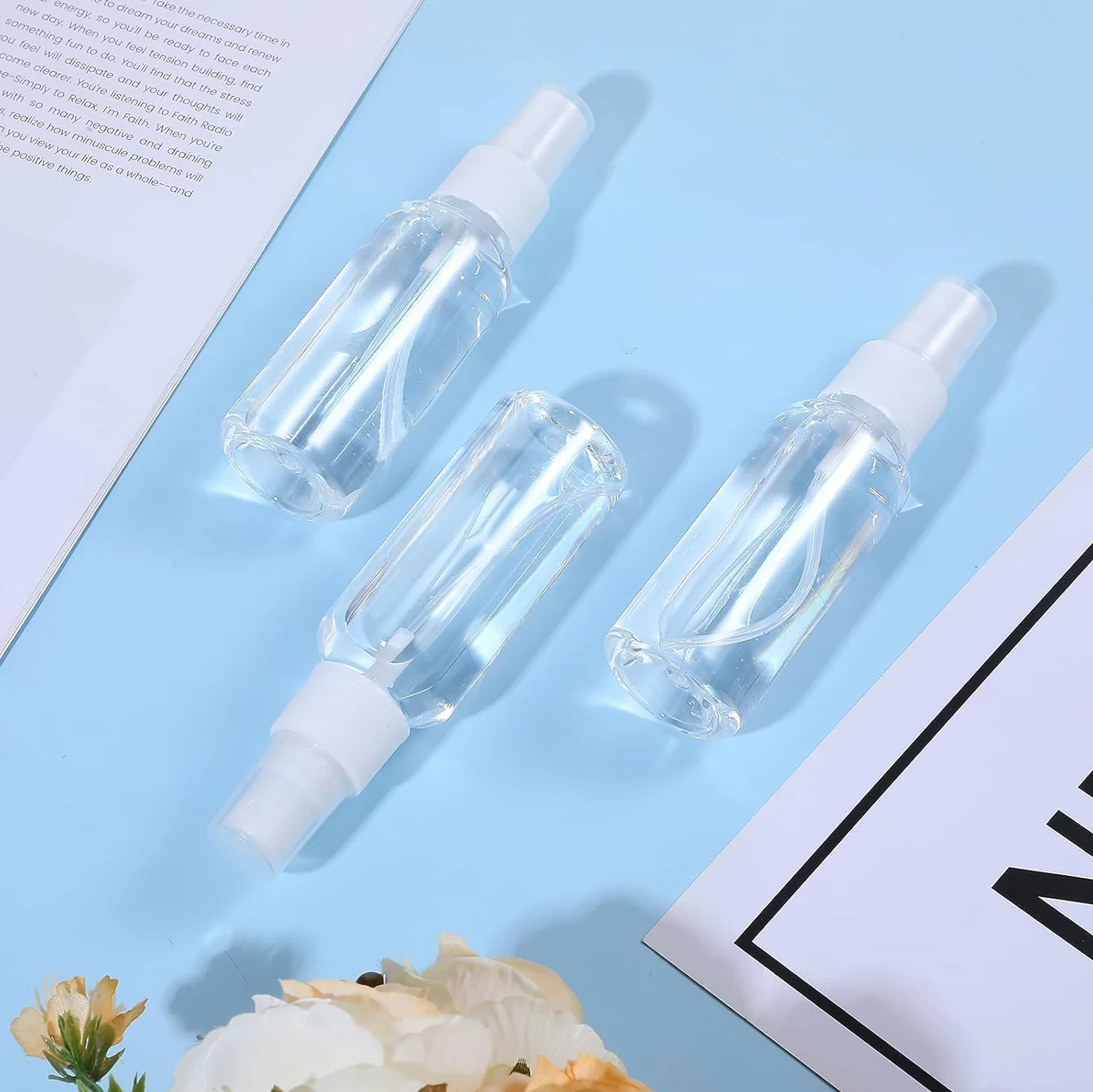 Spray Bottle Small 4 * 20ml, Atomizer Spray Bottle Empty, Atomizer Spray Bottles, Fine Mist Refillable Mini Perfume Atomizers, Plastic Pump Container for Travel and Going Out