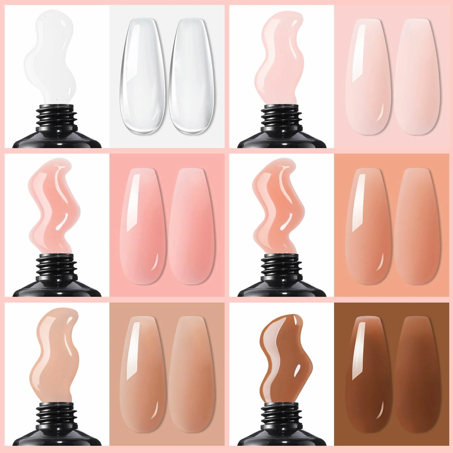 UR SUGAR zestaw startowy polygelu z lampą UV 36W, 6 kolorów polygel w tubach