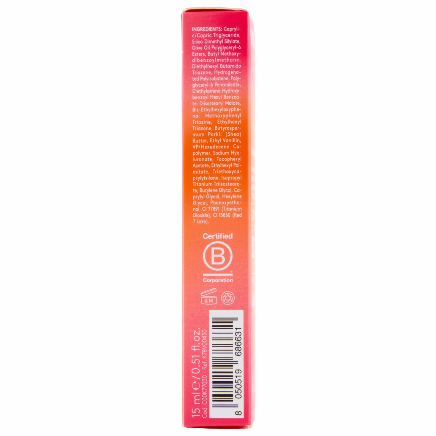 Korff Sun Secret Smile Lip Color SPF30, 02 Raspberry Pink, 15 ml