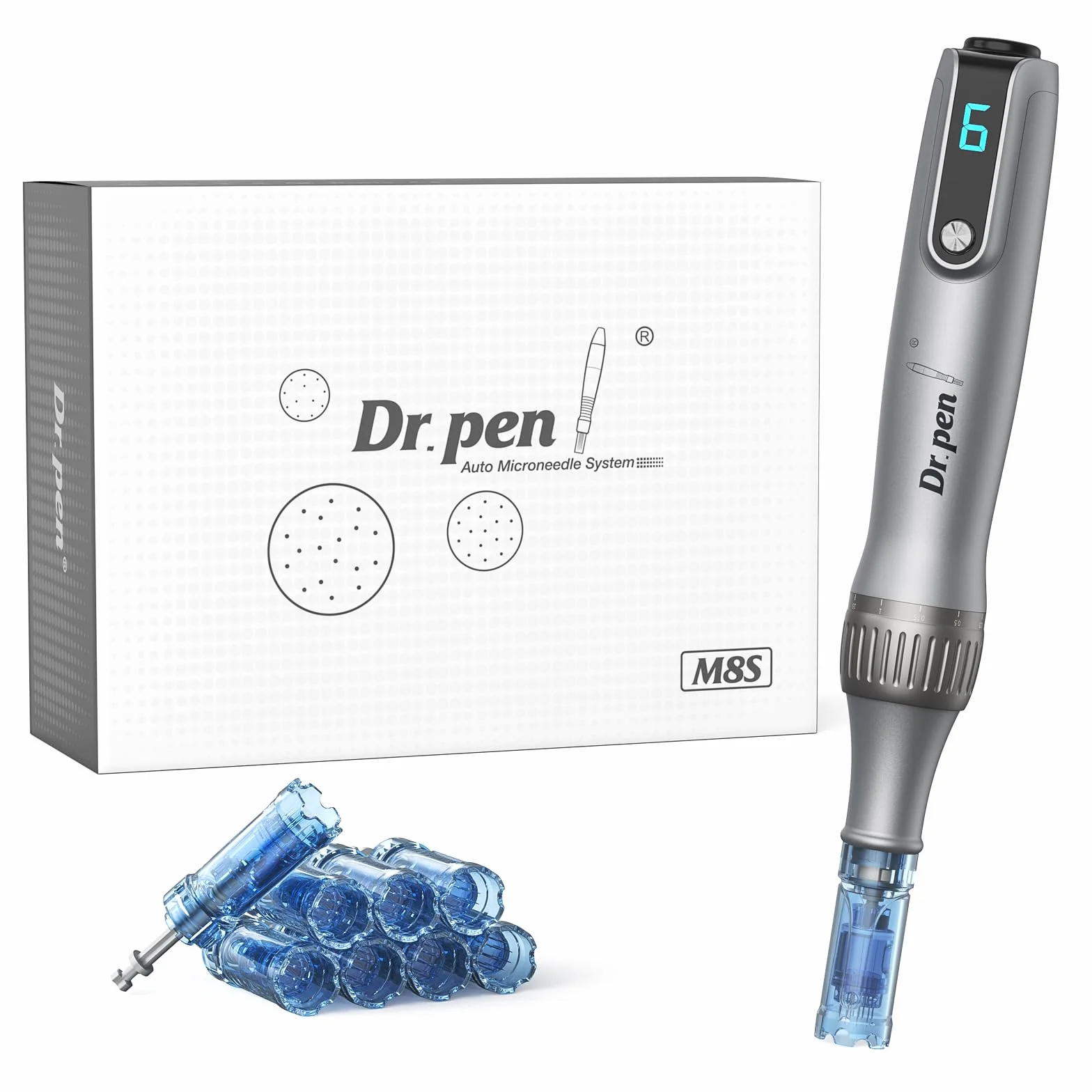 Dr. Pen M8S Wireless Microneedling Pen Kit for Face Body Hair Beard Growth