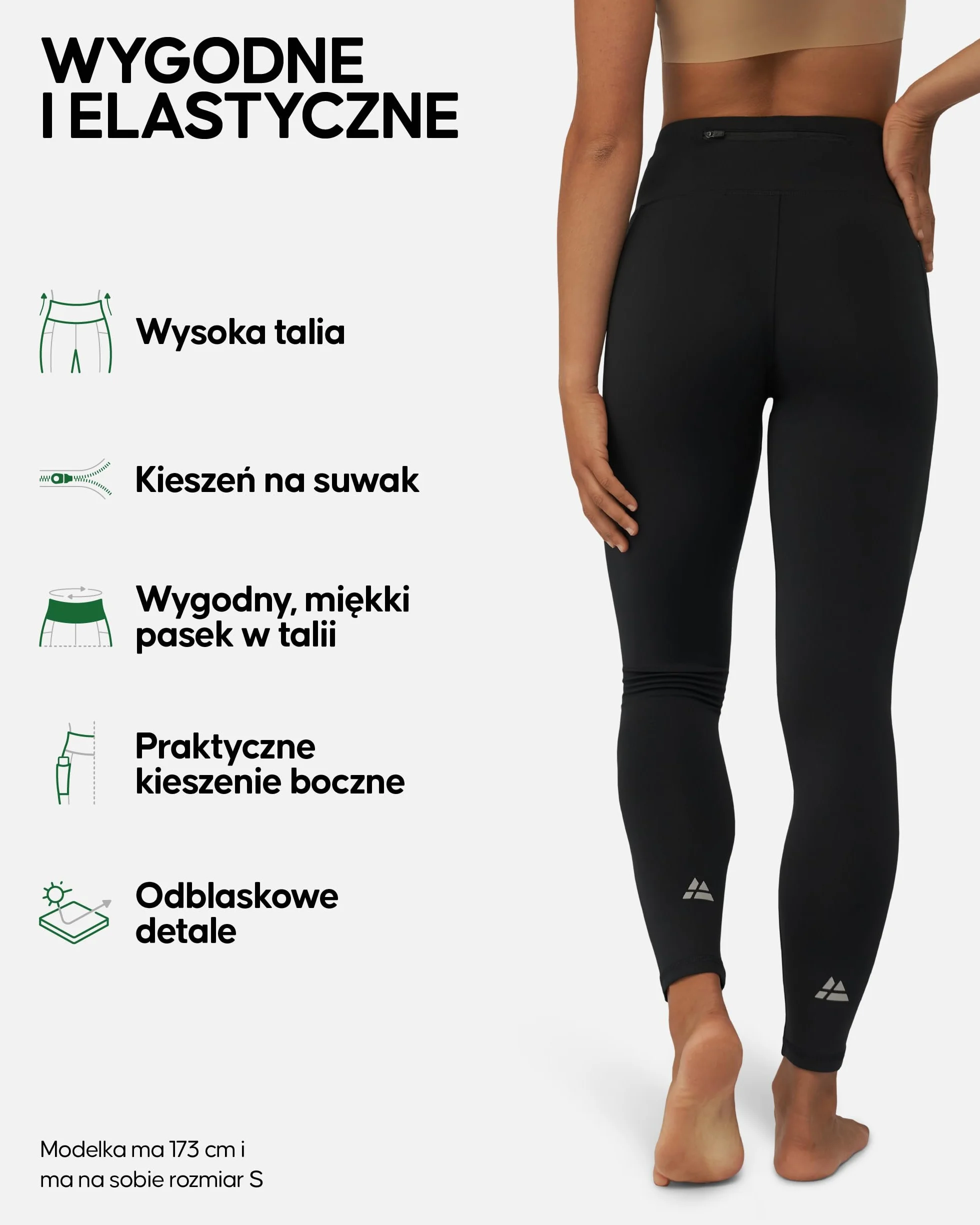 DANISH ENDURANCE Damskie Legginsy Treningowe z Kieszeniami, Rozciągliwe Getry na Siłownię z Wysokim Stanem