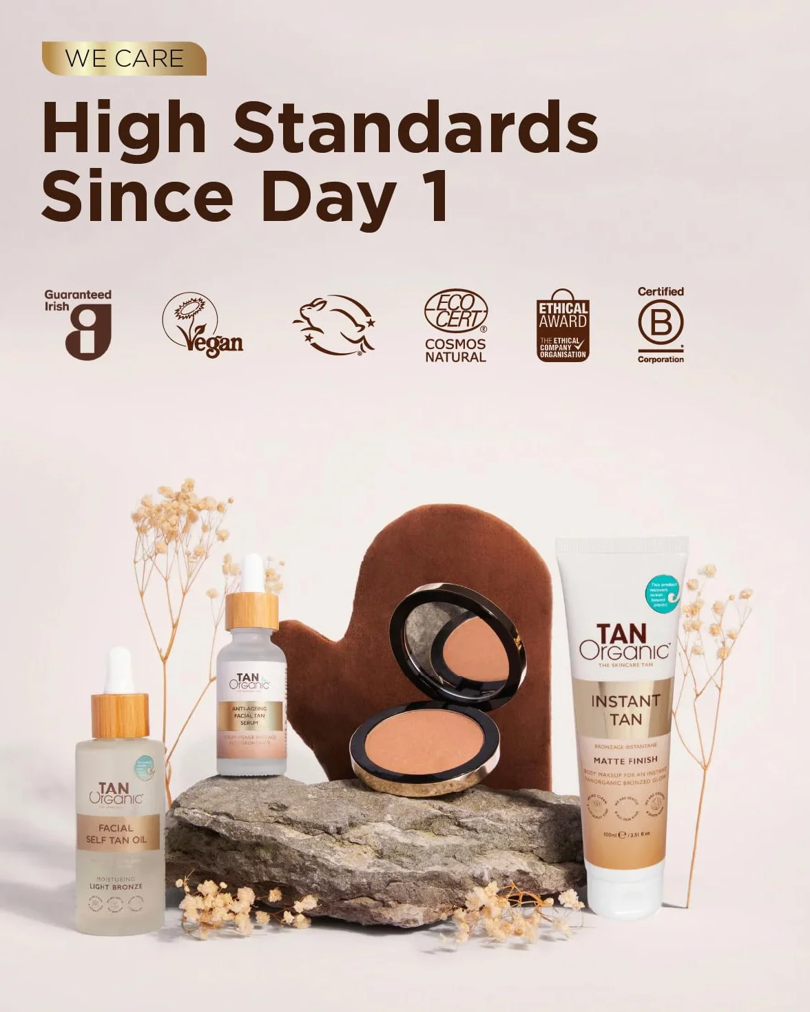 TanOrganic: Pianka samoopalająca, naturalne składniki, certyfikowane składniki organiczne, zatwierdzone przez dermatologów - 120ml