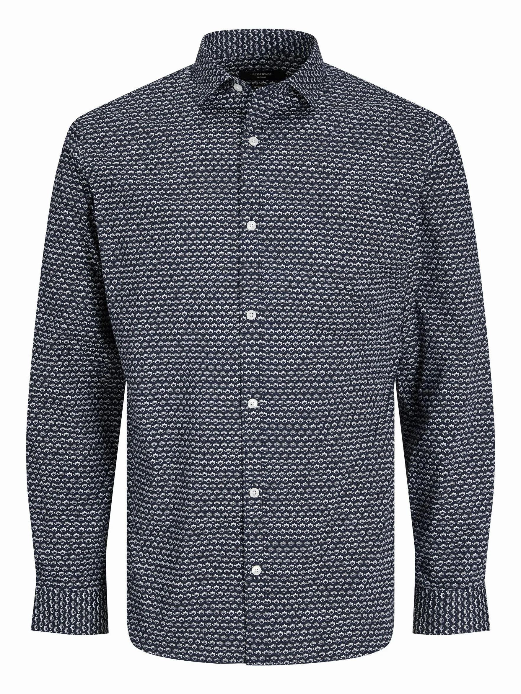JACK & JONES Koszula Mężczyźni Jprblablackpool Stretch Shirt Ls Ss24 Sn