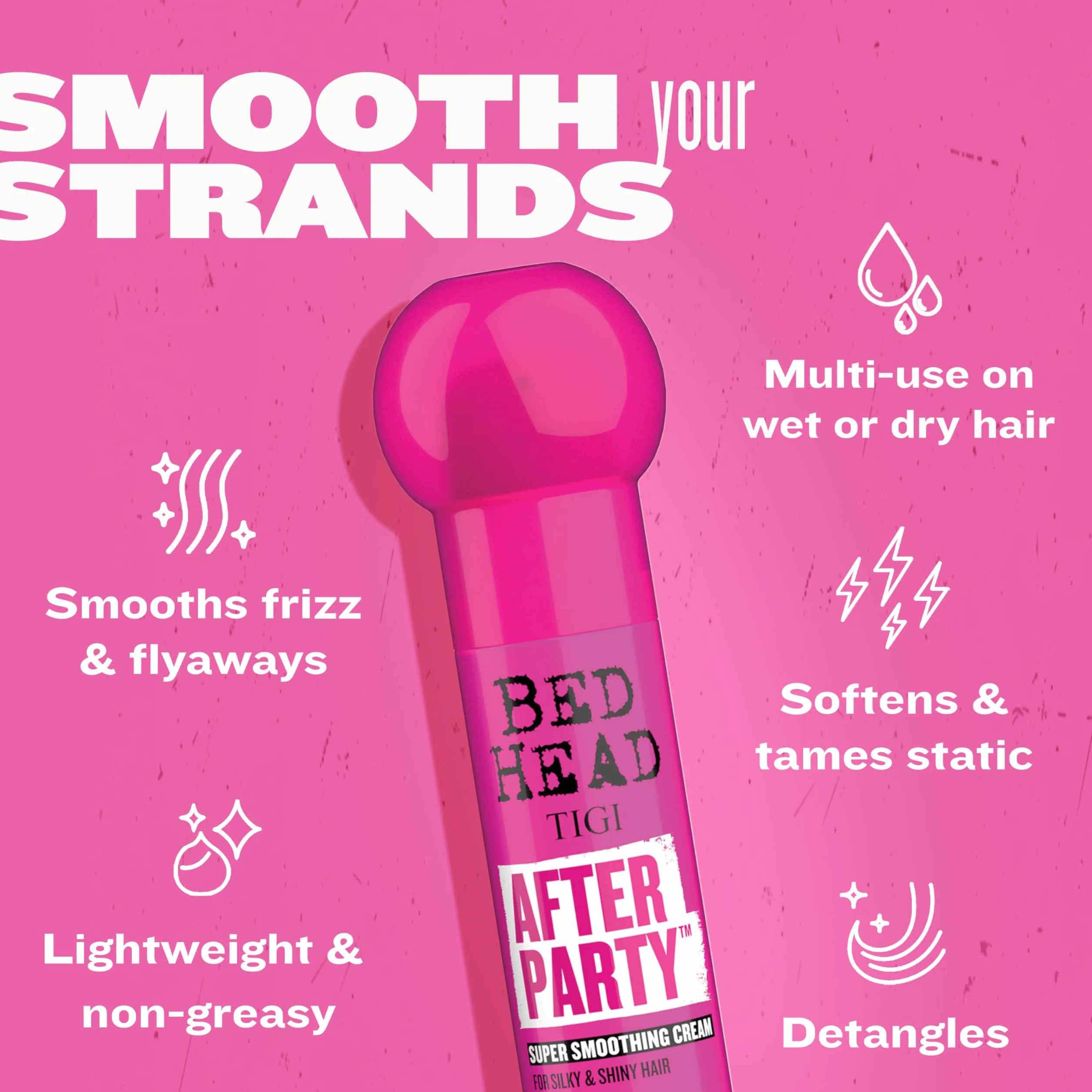 Tigi Bed Head After Party Krem Wygładzający, dla Jedwabiście Lśniących Włosów, 100 ml