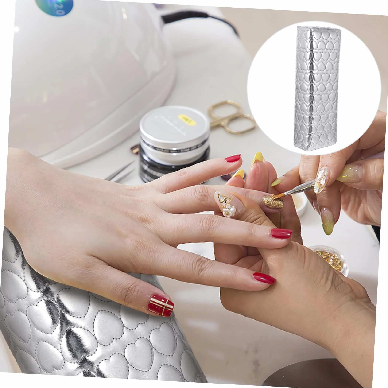 Healvian Poduszka Rękę Do Manicure Miękka Wygodna Poduszka Do Trzymania Dłoni Podczas Zabiegów Salonie Idealna Łatwa i Przenoszenia Elegancka i Stylowa