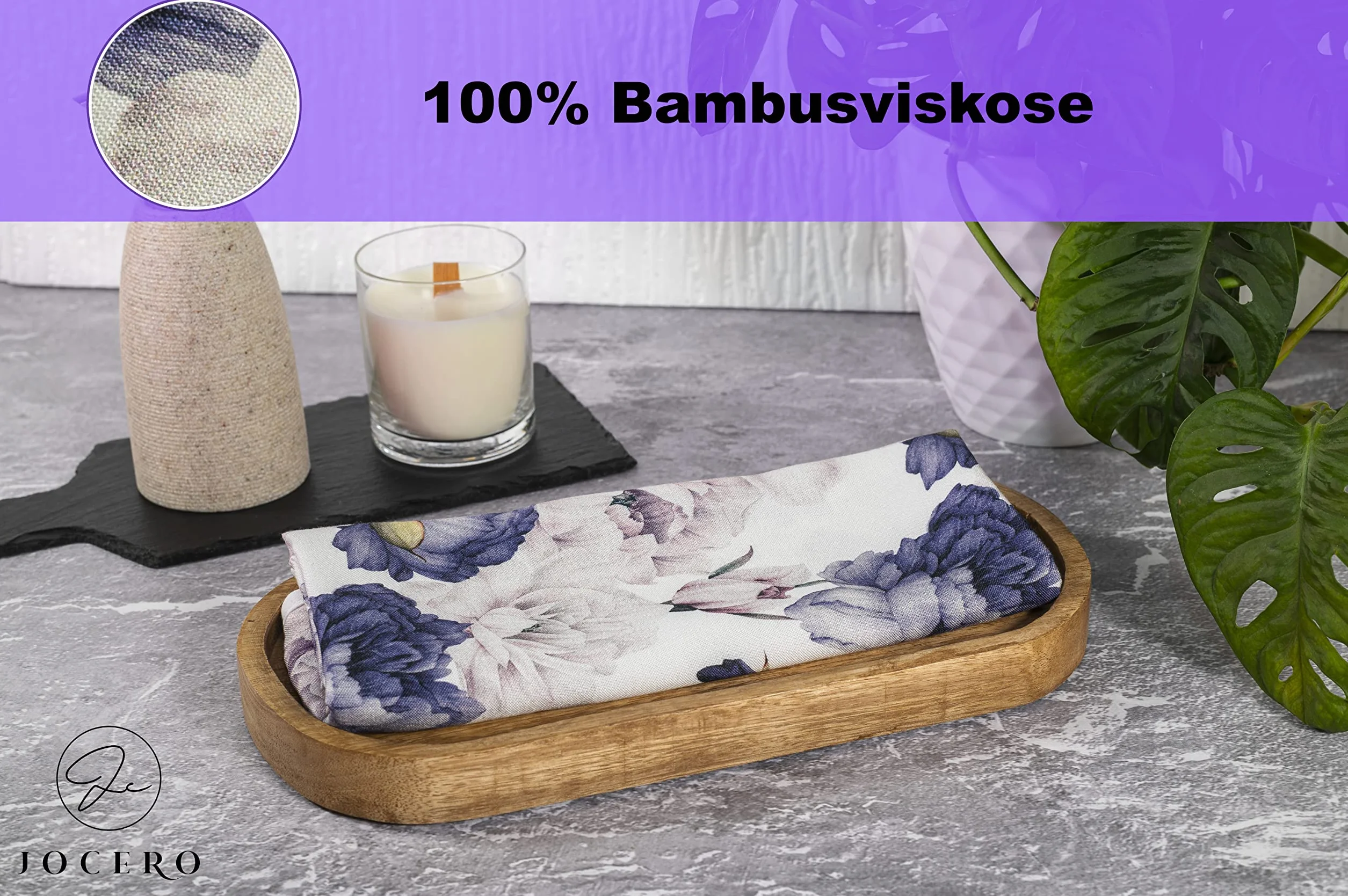 RĘCZNIK do włosów z wiskozy bambusowej PEONIE 100x78 cm JOCERO, delikatny dla długich, prostych i kręconych włosów, NATURALNY produkt z bambusa, ECO turban, gładka tkanina 100% wiskoza bambusowa
