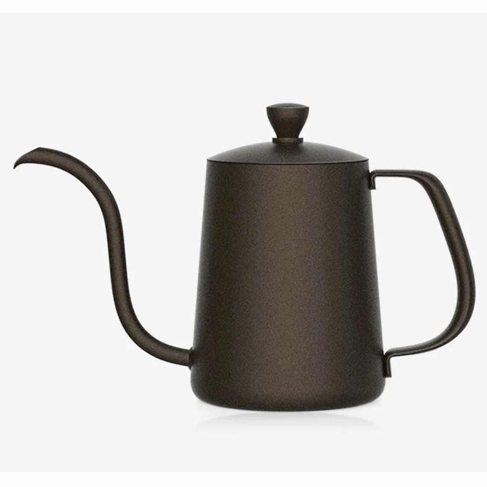 350ML Teflon Czarny Powłoka 5mm Gooseneck Drip Pot Ekspres do kawy (350ml z pokrywką)