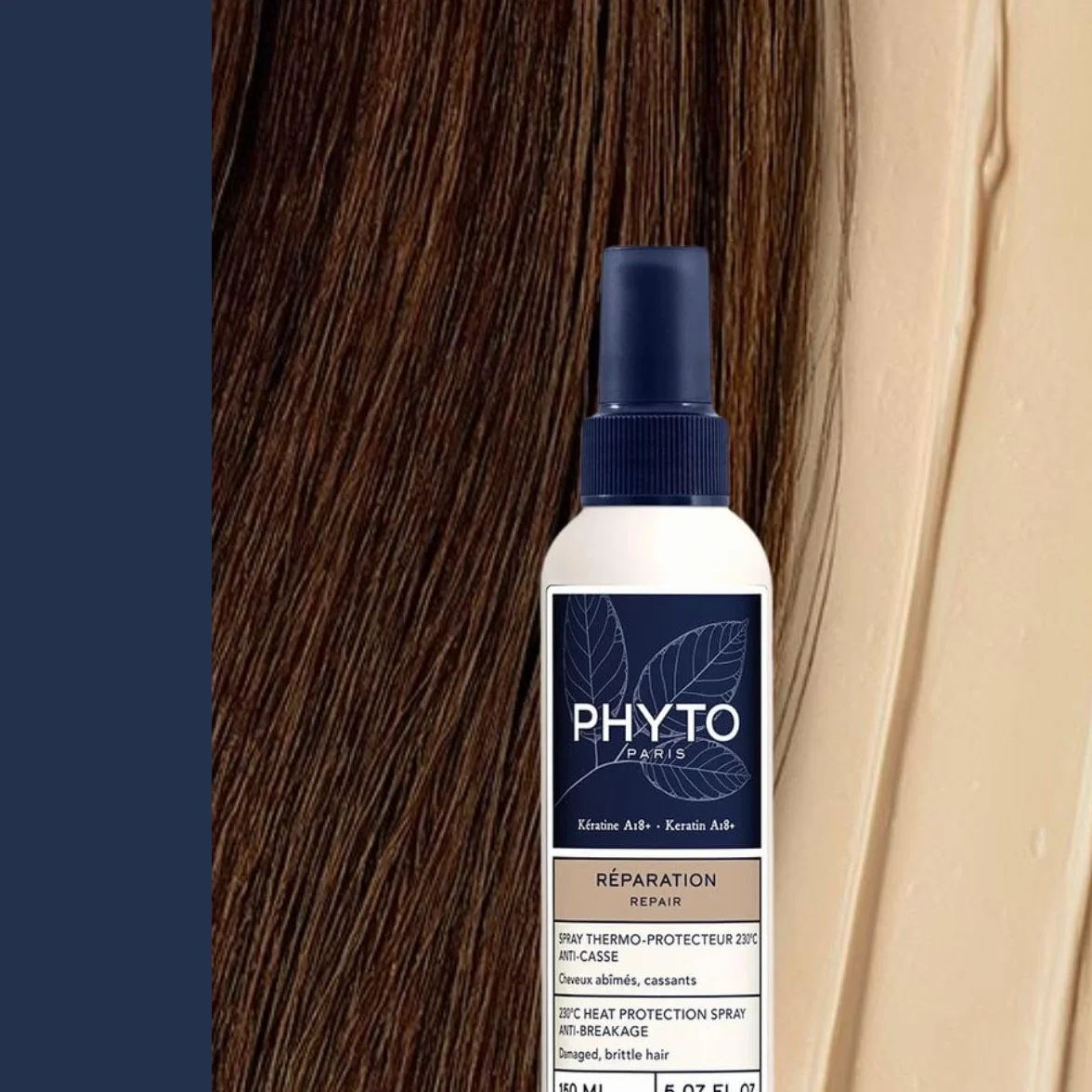 Phyto Spray chroniący przed ciepłem, 150 ml – chroni włókna włosów przed wysoką temperaturą do 230°C, bez silikonu, bez farbowania.