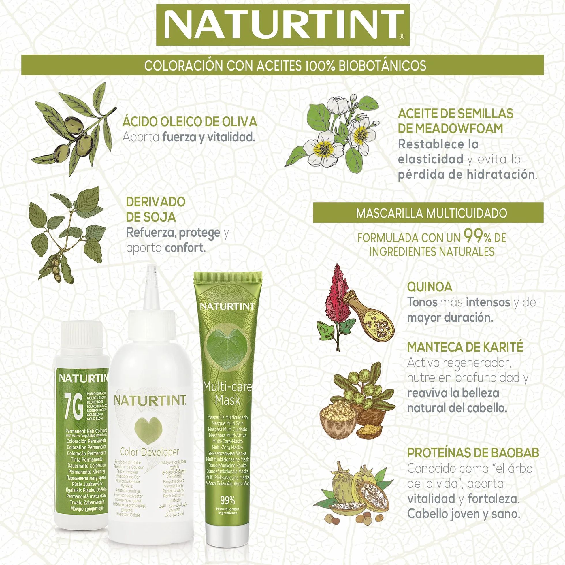 Naturtint Biobased farba do włosów bez amoniaku 6N ciemny blond 3 sztuki 510 ml