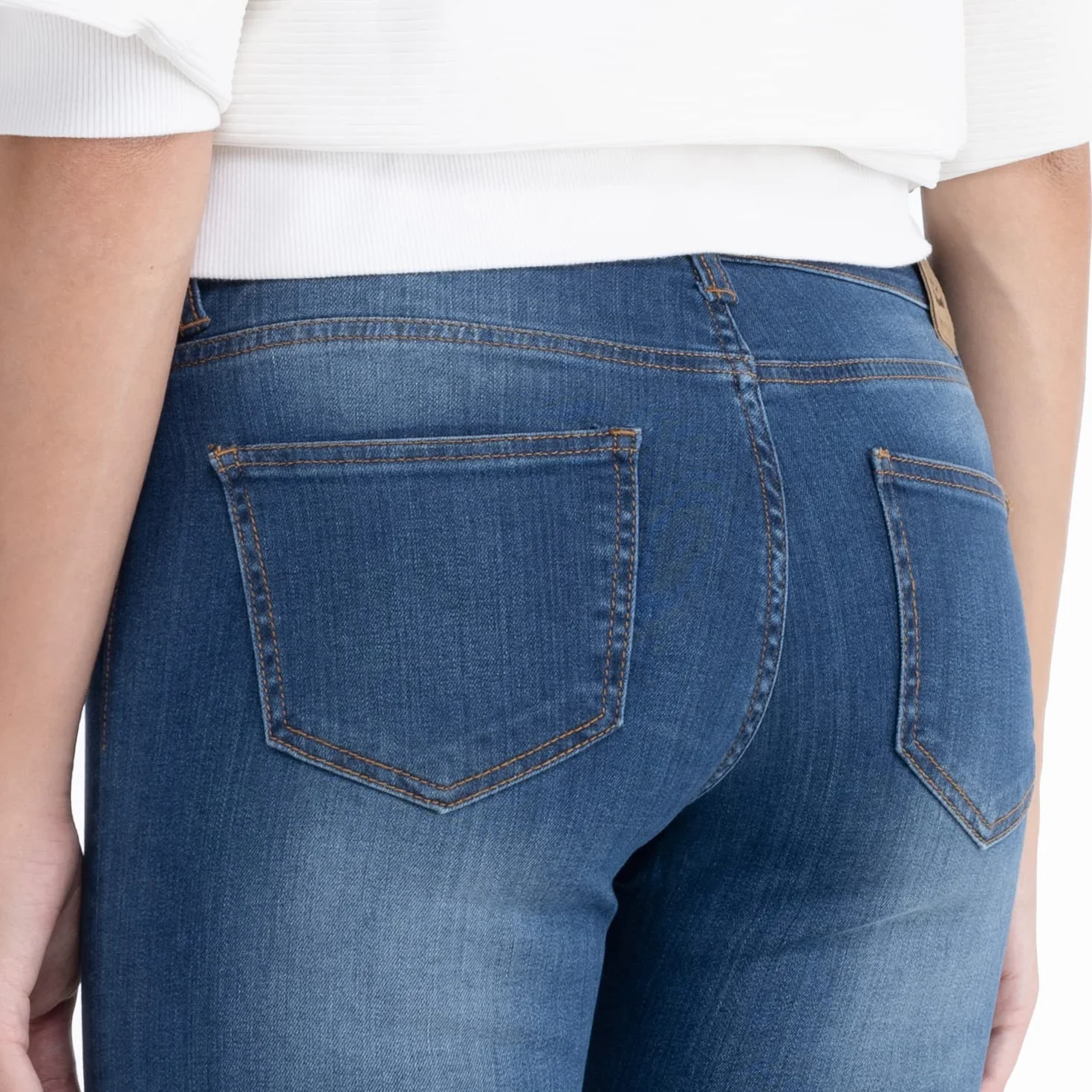 MAMAJEANS Catania - Dżinsy ciążowe z dolnym brzuchem słońca, dżinsy ciążowe, wyprodukowane we Włoszech, ciemny, M