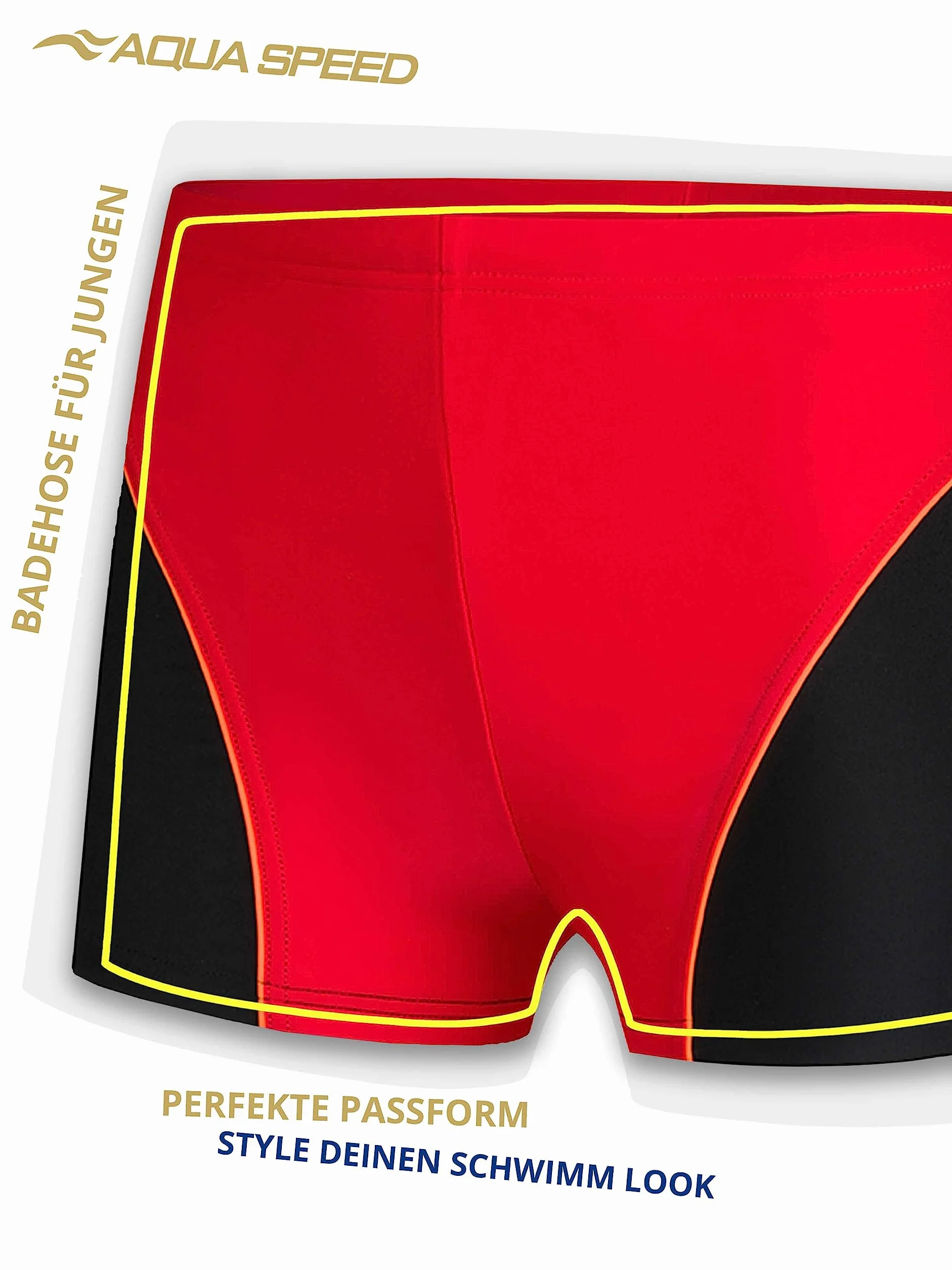 Aqua Speed boys swim trunks | Swimming trunks | 104-152 cm | Modern | Perfect Fit | UV protection | Chlorine resistant | Drawstring
