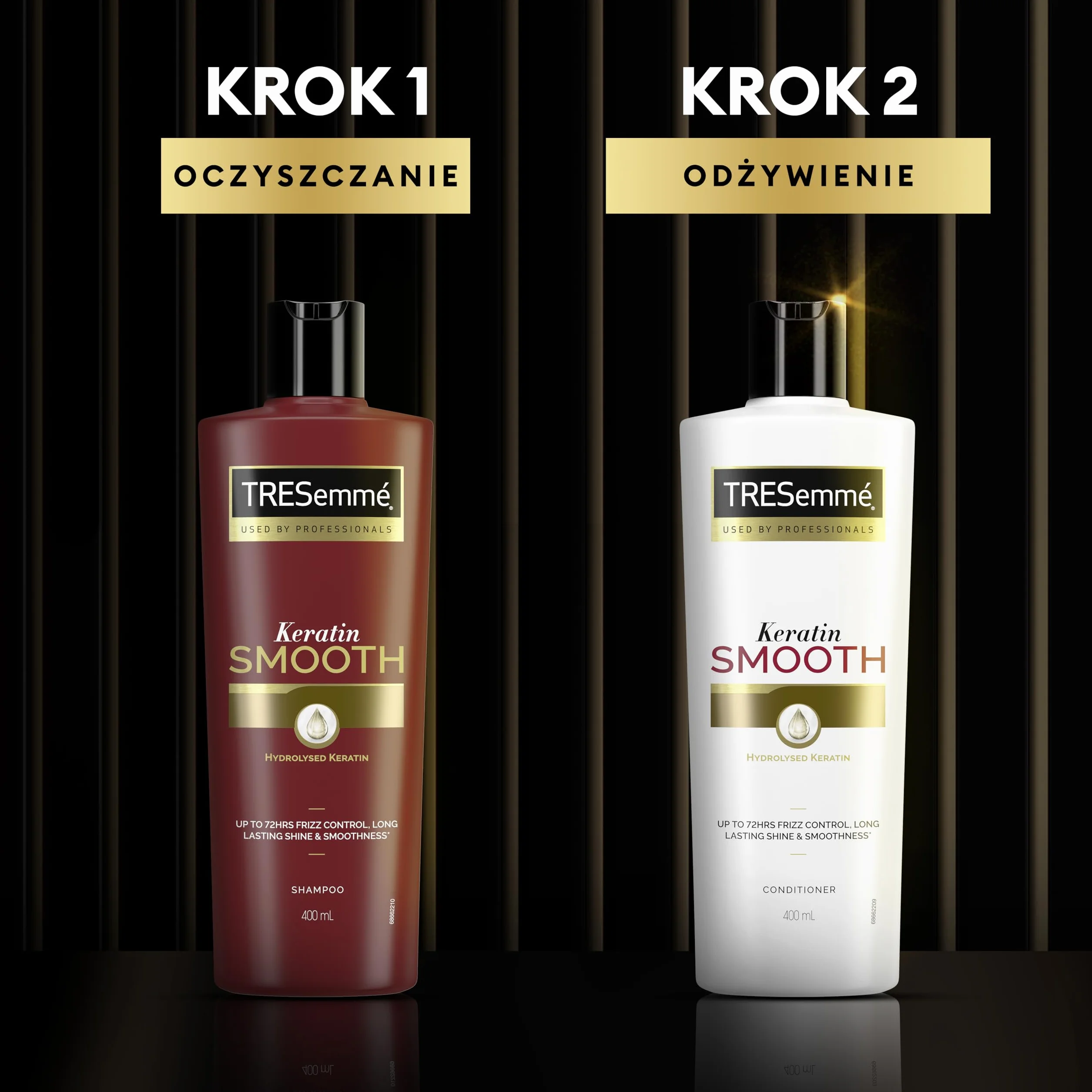 TRESemmé Szampon i Odżywka Keratin Smooth pielęgnacja włosów w zestawie z hydrolizowaną keratyną 400 ml + 400 ml 2