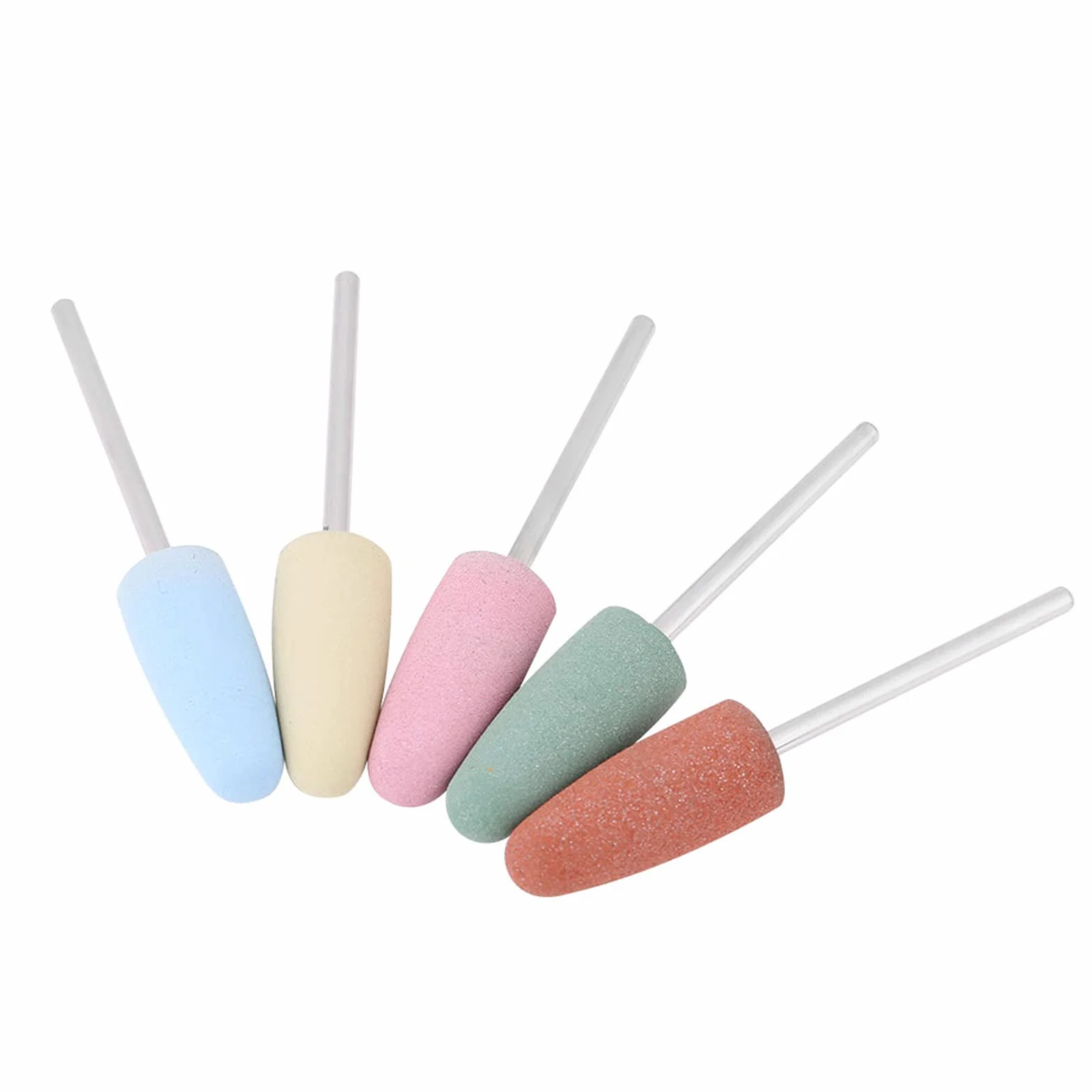 Wiertła Tokarka do Paznokci Polerowanie Skórek 5 szt. Nail Art Silikonowa Polerka Szlifierki do Paznokci Szlifierki do Paznokci Porady Wiertła Obrabiarki do Manicure Wygładzanie