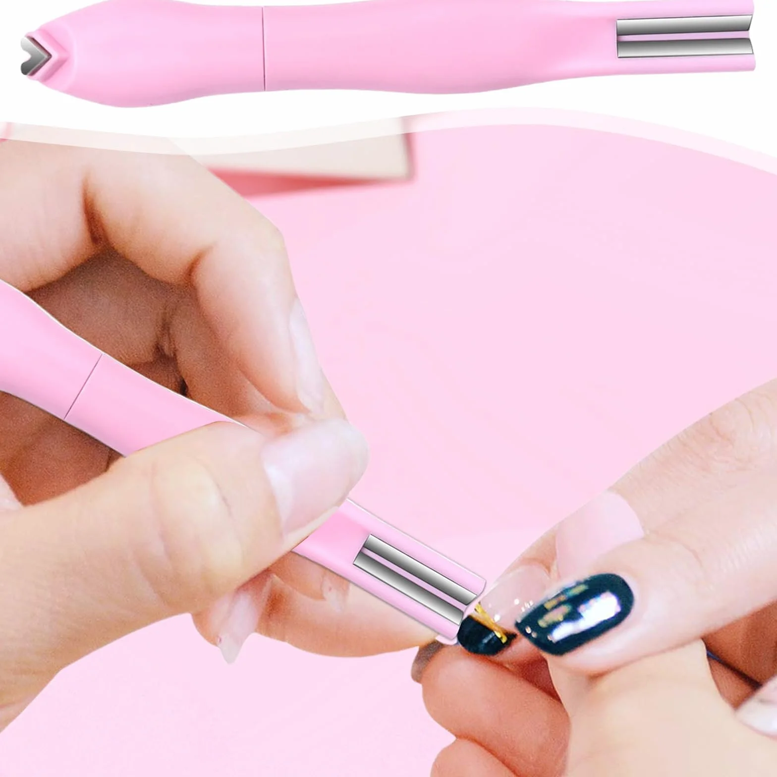 Magnes kocie oko, magnes do paznokci 3 w 1 do żelu UV i lakieru do paznokci kociego oka, wszechstronne narzędzie do projektowania paznokci do studia i manicure DIY, kształt serca i okrągłego