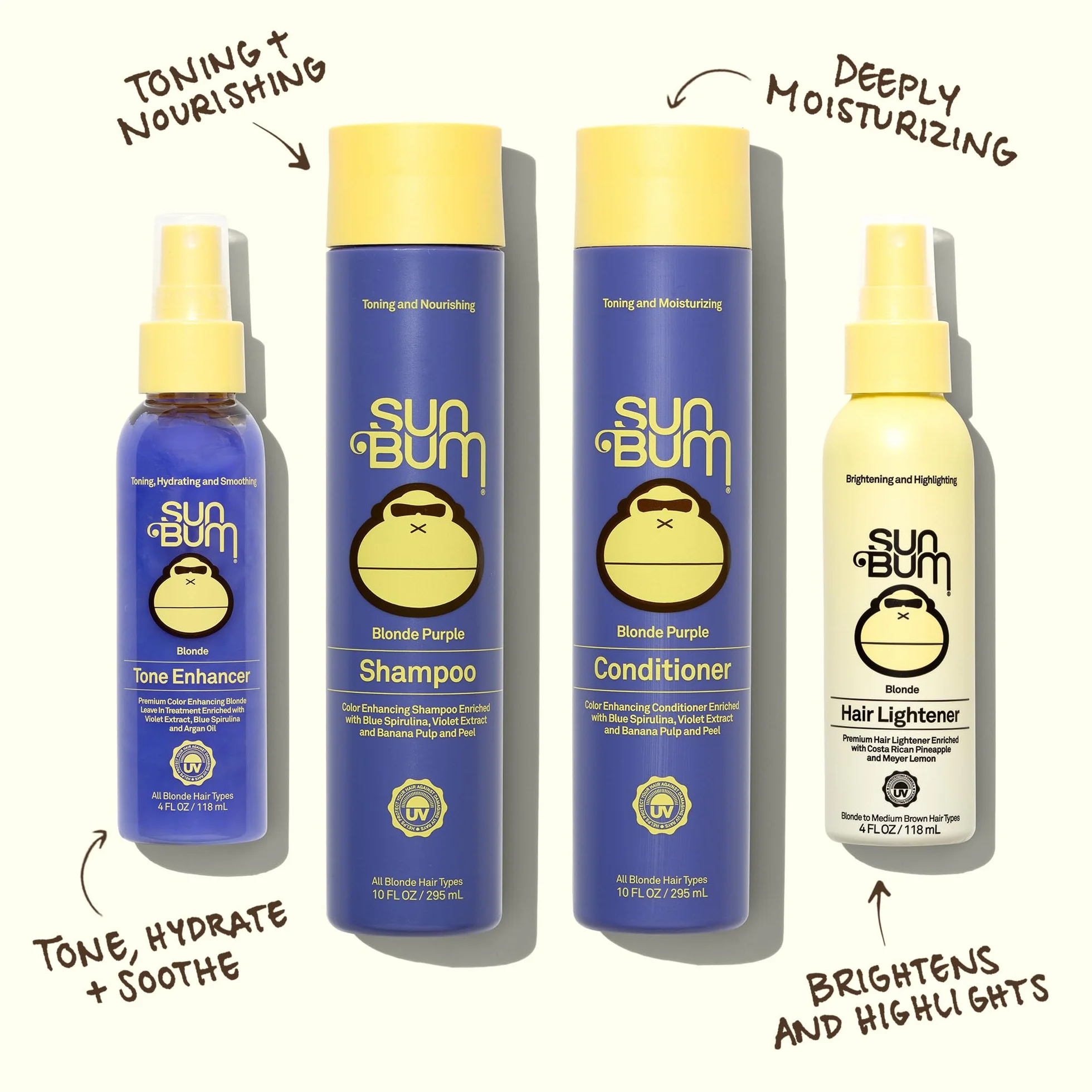 Sun Bum Blonde Formula Hair Lightener 4 oz Spray Rozświetlający Włosy