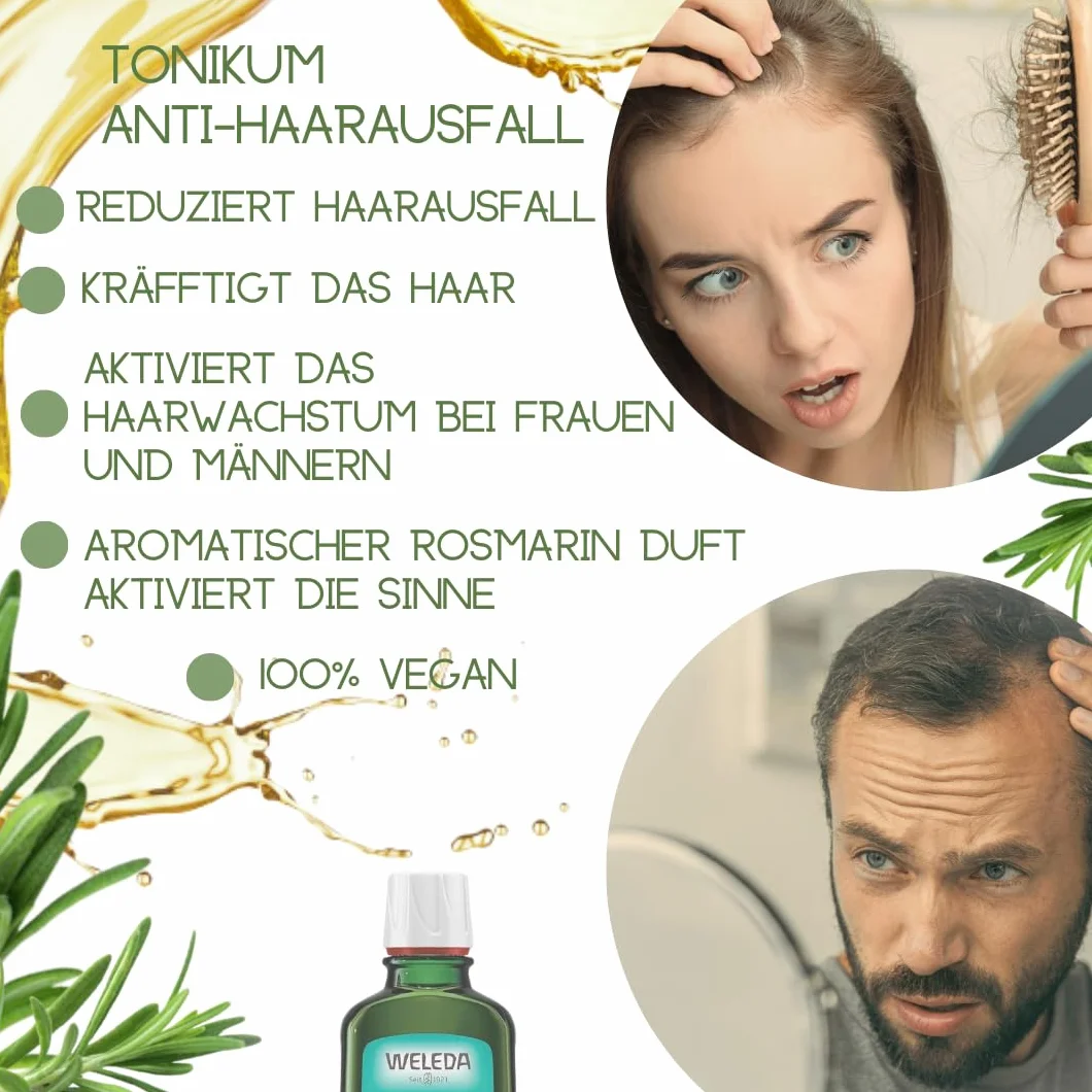 Aplikator do cebulek włosów 170 ml kompatybilny z WELEDA Bio rozmaryn tonik do włosów z olejkiem rozmarynowym