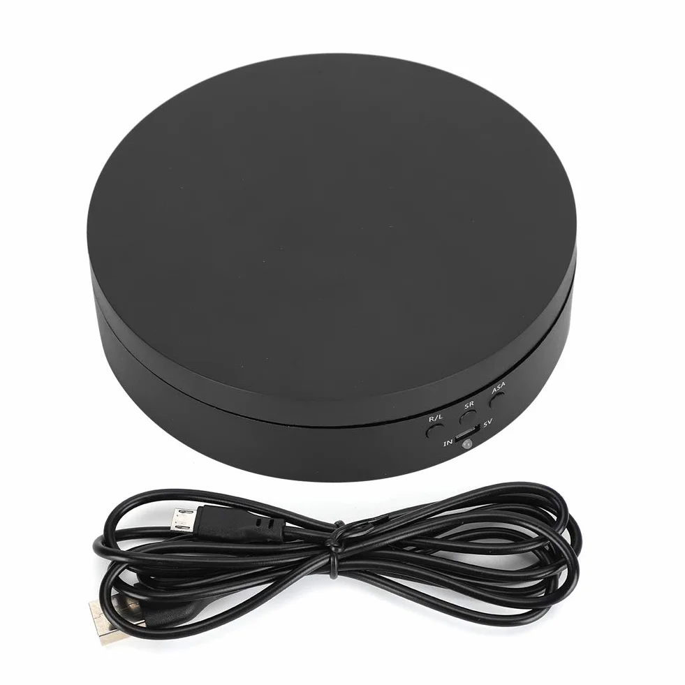 Elektryczny gramofon 360 stopni, 3-biegowy uchwyt ładujący 2-4KG uchwyt wyświetlacza dwukierunkowego obrotowego obrotowego gramofonu idealna platforma obrotowa do trójnika
