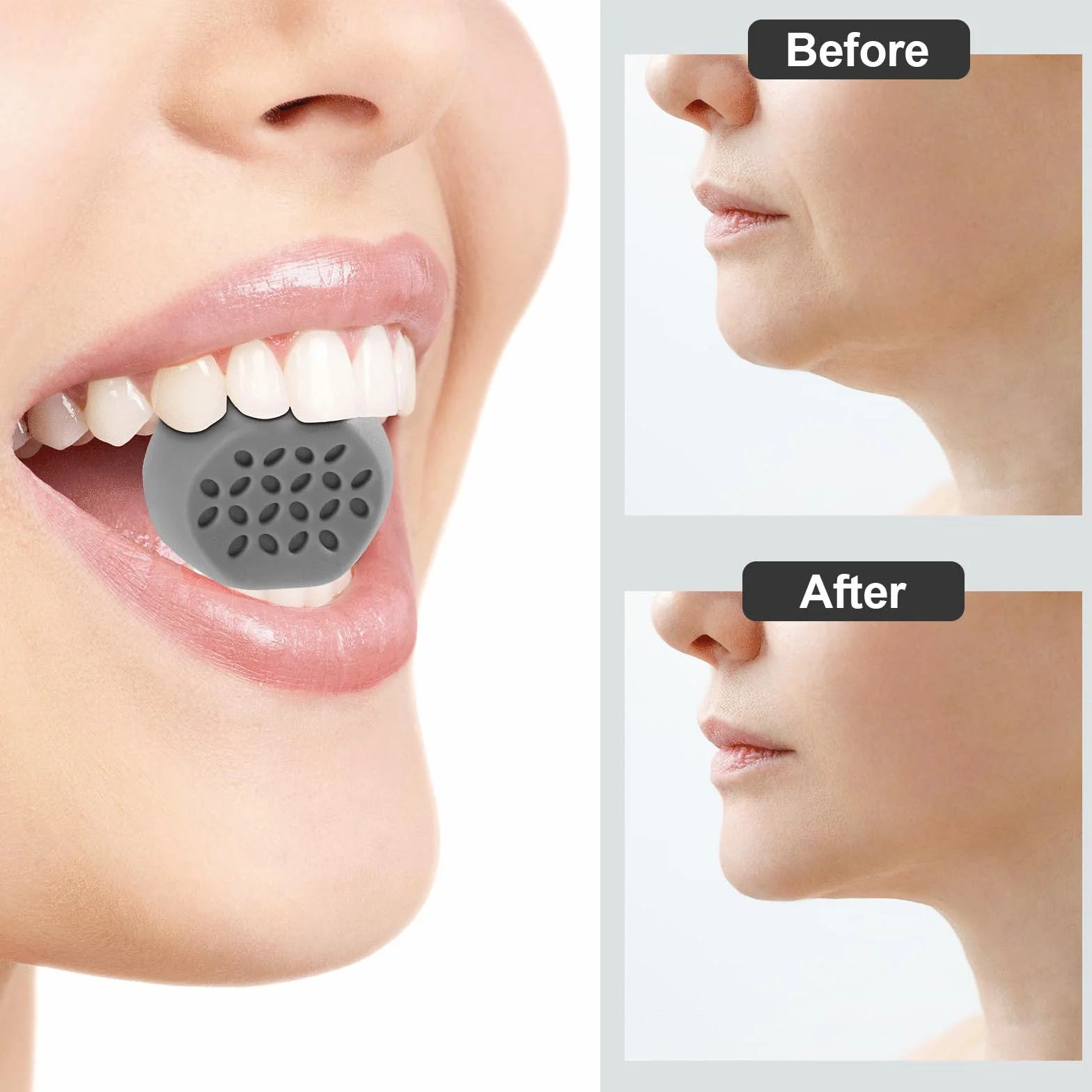 Jawline Trainer Silikonowy przyrząd do ćwiczeń szczękowych, wzmocnienia szczęki, karku, dla mężczyzn i kobiet, 3 kolory, 6 sztuk