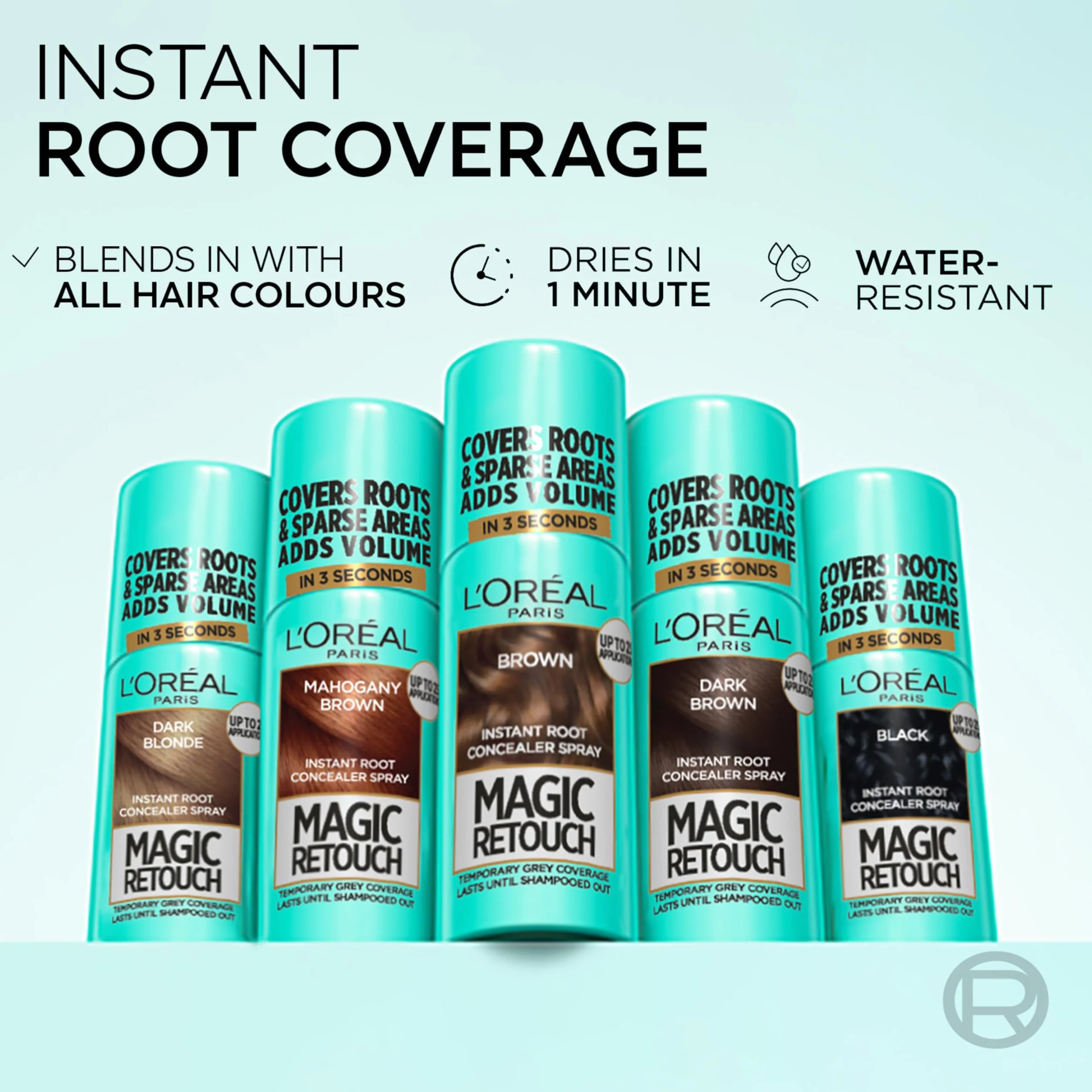 L'Oréal Magic Retouch Instant Root korektor w sprayu, idealny do odświeżania szarych korzeni, 75 ml, kolor: brązowy mahoniowy