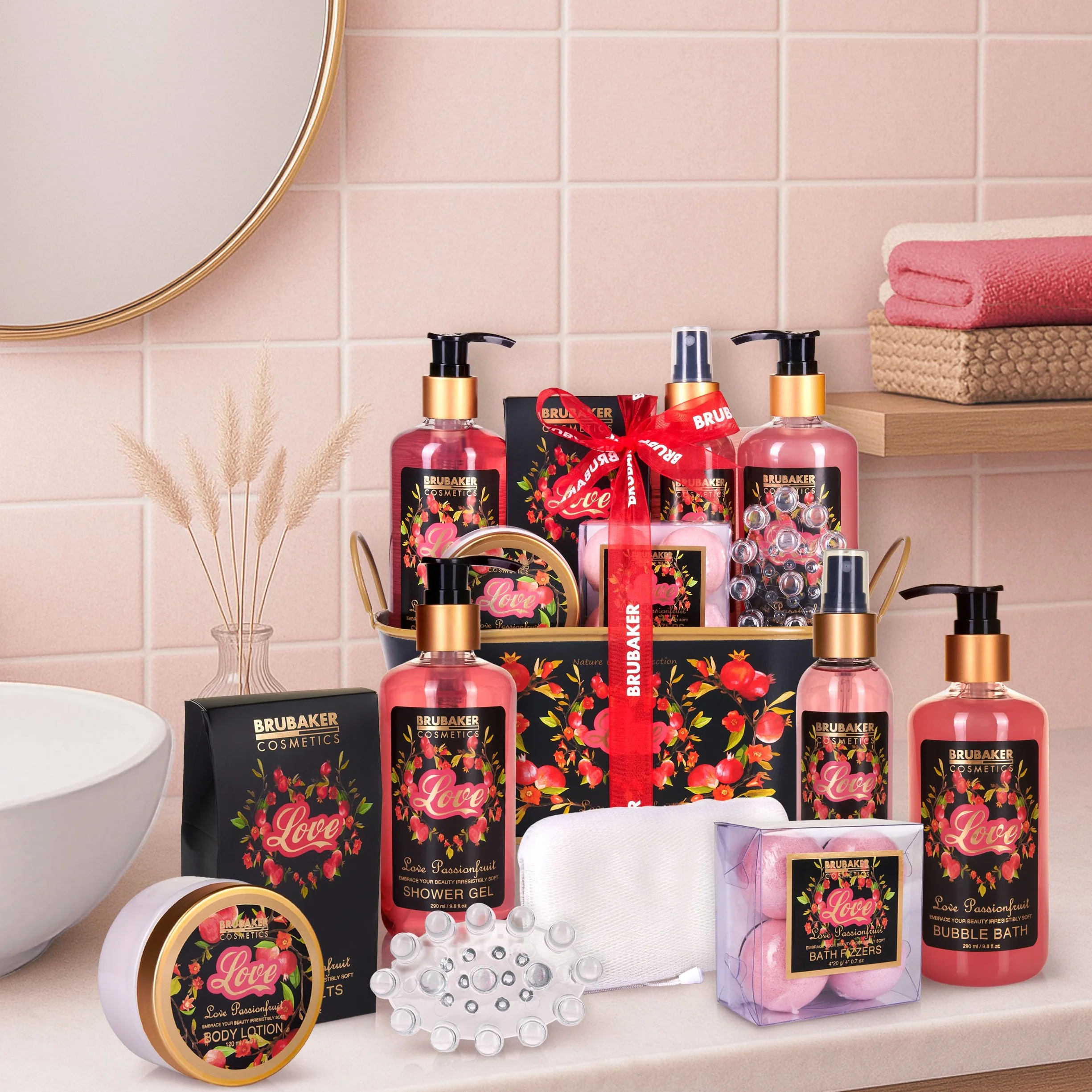 BRUBAKER Cosmetics Beautyset Love With Passion Fruit Zestaw Do Kąpieli i Pod Prysznic 12 Szt.