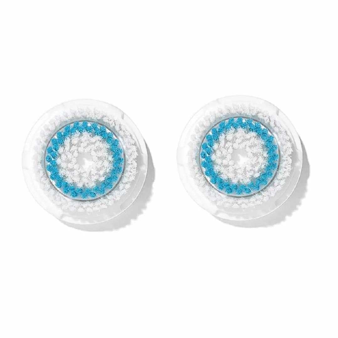 Clarisonic Wymienna głowica szczotki do oczyszczania twarzy z głębokimi porami, kompatybilna z Mia 1, Mia 2, Mia Fit, Alpha Fit, Smart Profile Uplift i Alpha Fit X, 2 szt