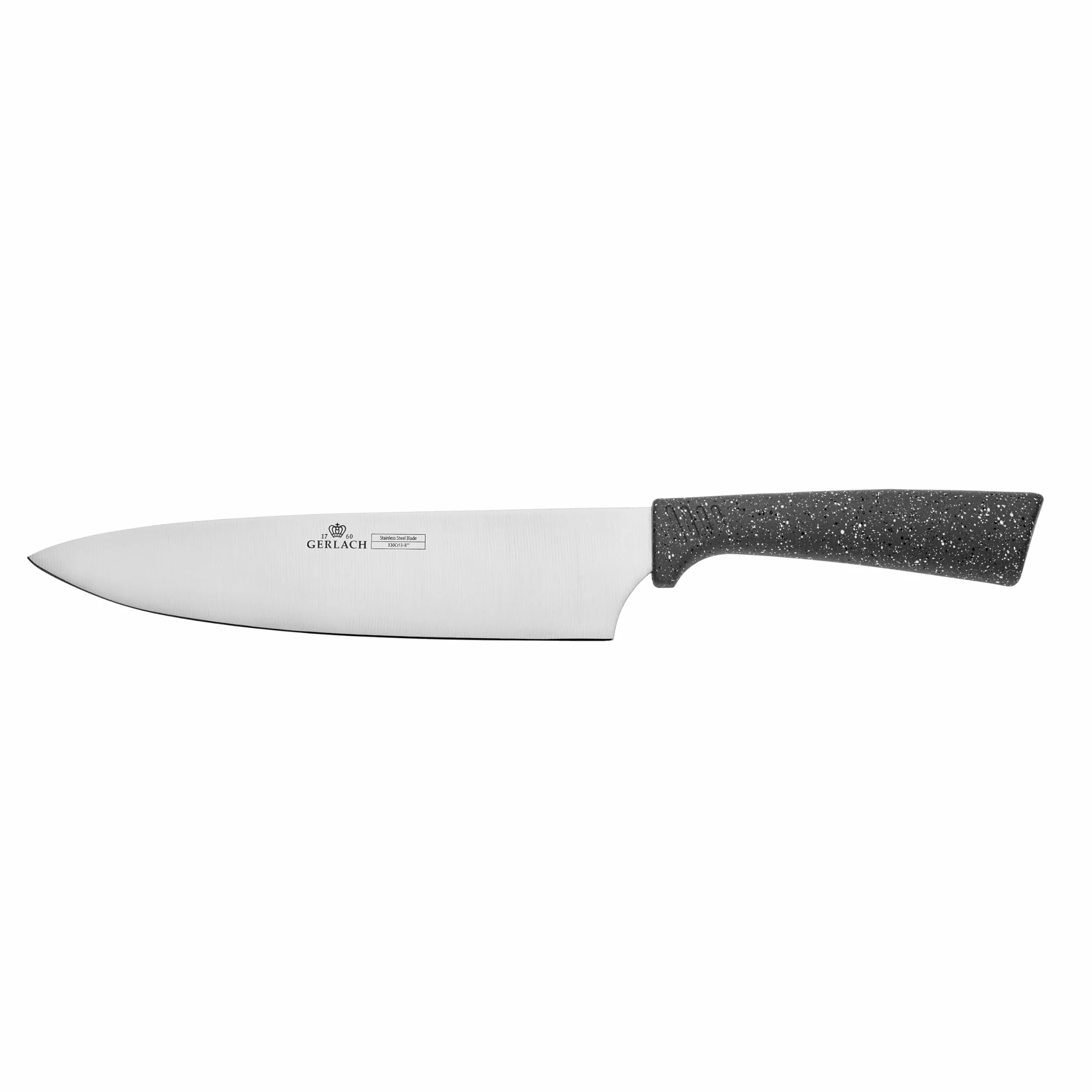 Gerlach 1760 Nóż Szefa Kuchni ze Stali Nierdzewnej - Ergonomiczny Uchwyt Soft Touch - 20 cm Smart Granit