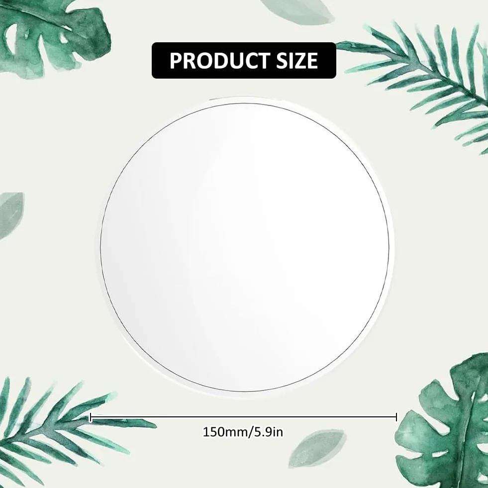 Lustro powiększające, 20 x lustro powiększające z przyssawkami (okrągłe 15 cm), 20 x lusterko powiększające do precyzyjnego makijażu – usuwanie wągrów / defektów kosmetycznych – łazienka / lusterko do