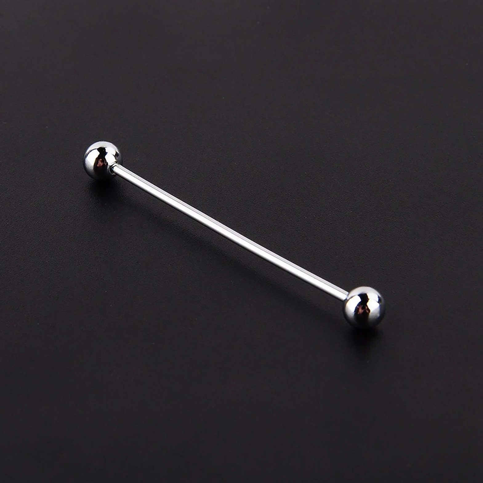 2 sztuki broszki wesele urodziny impreza 6 cm, Decor kołnierzyk koszuli mężczyźni srebrna igła do krawata Stud Barbell zapięcie broszka