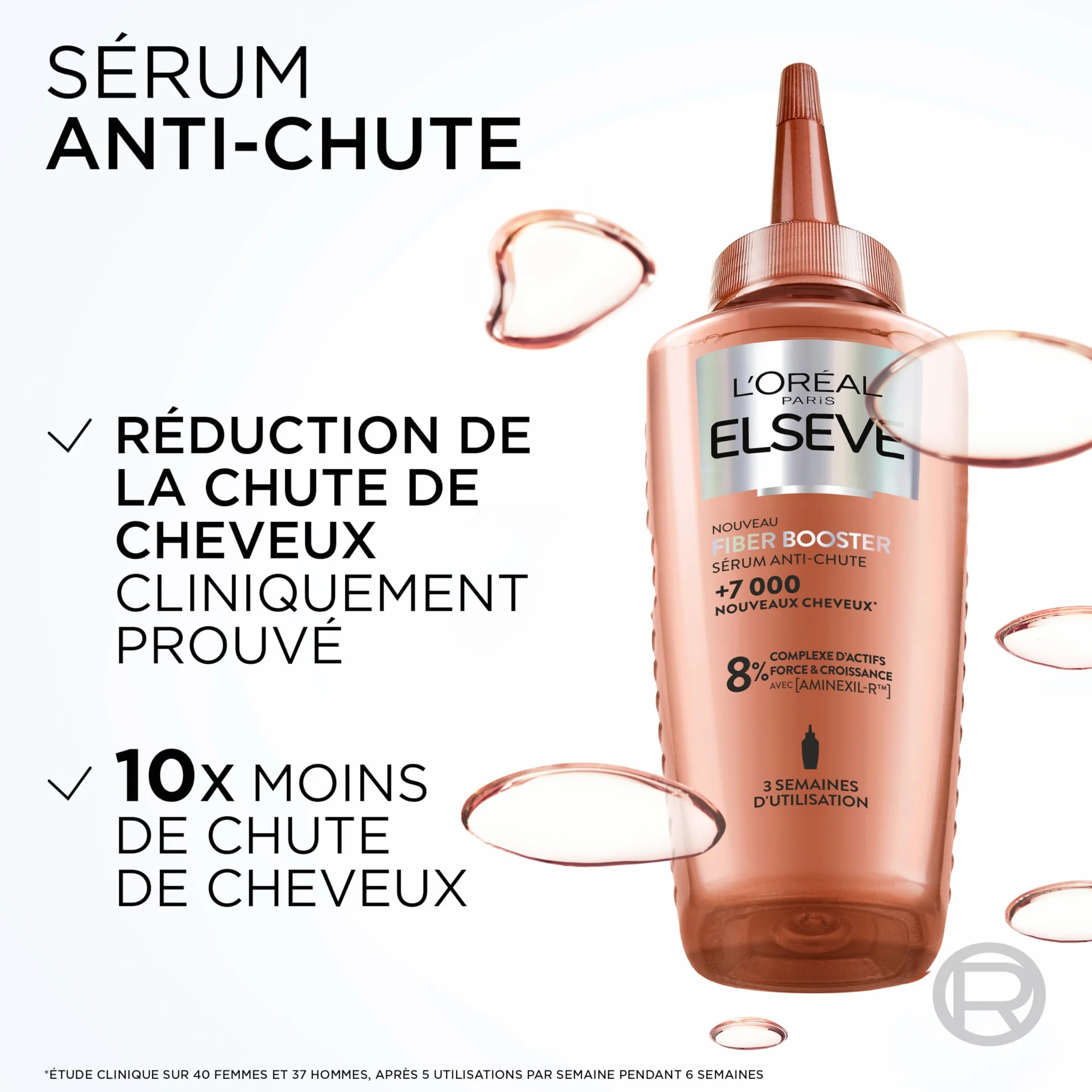 L'Oréal Paris Fiber Booster - Serum zapobiegające wypadaniu - dla rozjaśnionych włosów z brakiem wzrostu - stymuluje wzrost - zwiększa gęstość włosów - dla mężczyzn i kobiet - wzbogacony o Aminexil-R
