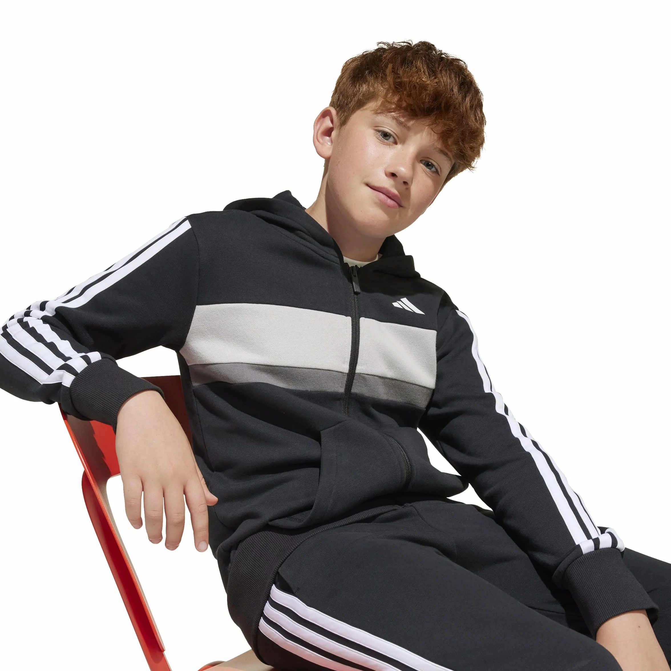 adidas Dresy Uniseks - dzieci Seasonal Essentials Tiberio 3 Stripes Fleece Tracksuit