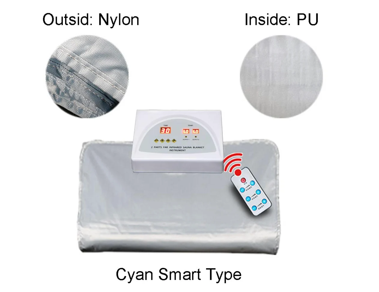 Body Shaper odchudzanie daleka podczerwień ogrzewanie wyszczuplające pokrywa 8 rodzajów opcji Elitzia ETPQ016 (cyjan typu chip)
