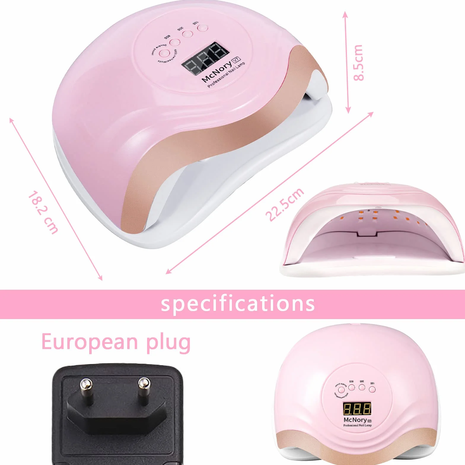 Lampa UV LED Do Paznokci, 54 W - Szybsza Suszarka Do Lakieru Żelowego Z 3 Ustawieniami Timera, Jakość Salonowa, Profesjonalna, Automatyczny Czujnik