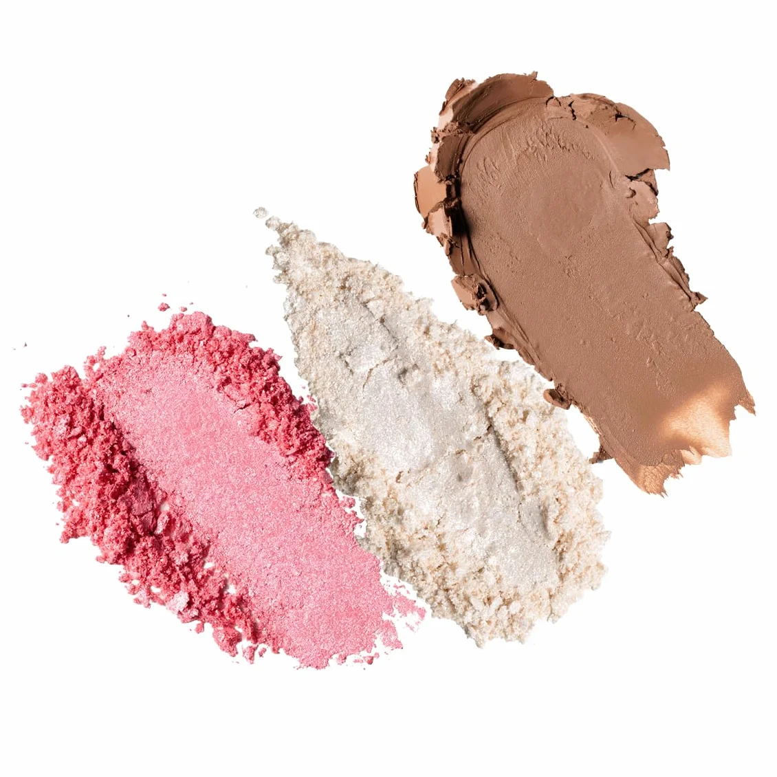 EVERYBODY LONDON Trio Face Blush Me Baby Paleta do konturowania twarzy z wypiekanym różem i rozświetlaczem, kremowym bronzerem Paleta 3w1 do makijażu