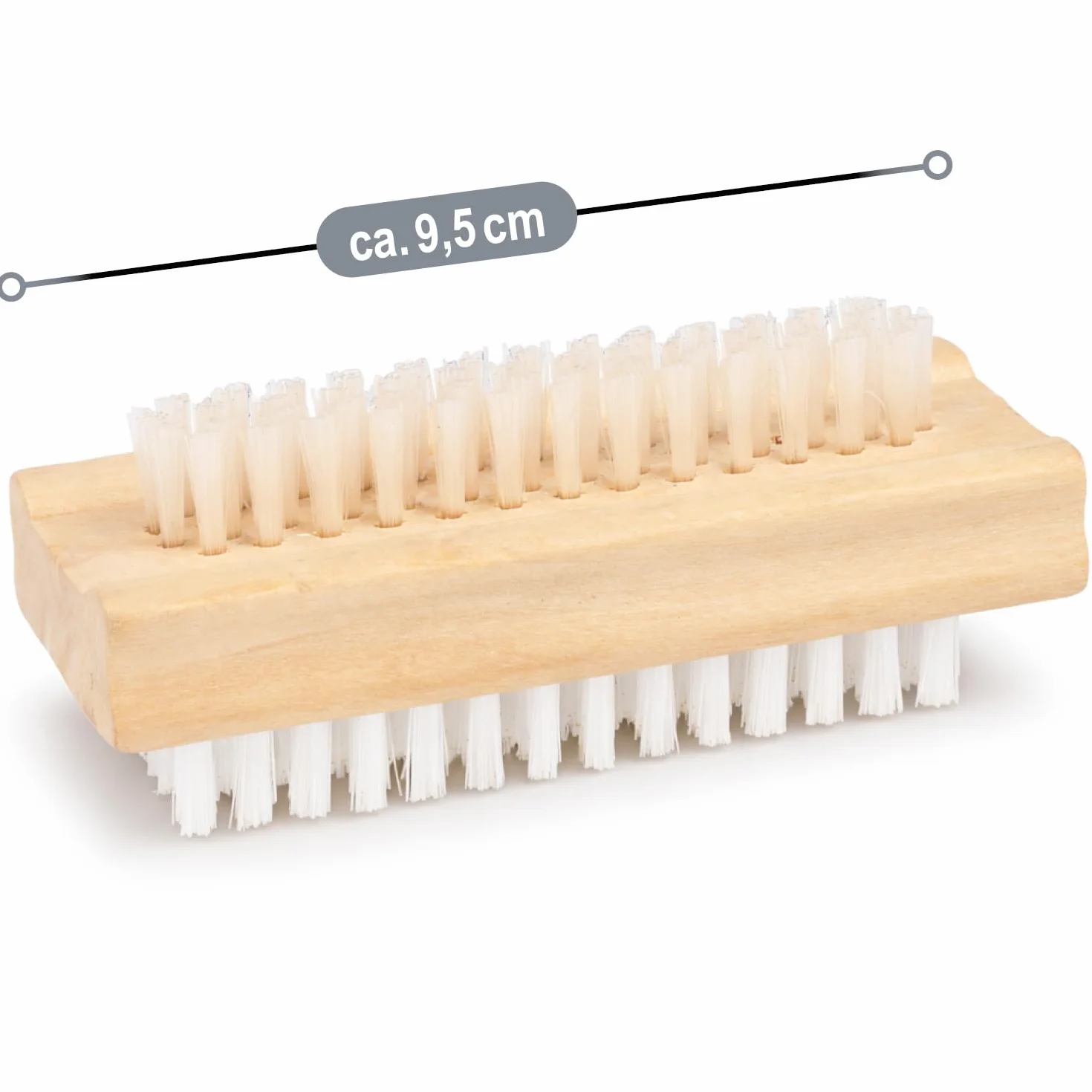 COM-FOUR® 3x szczoteczka do rak - drewniana szczoteczka do paznokci - dwustronna szczoteczka do mycia rak - szczoteczka do czyszczenia dloni i paznokci