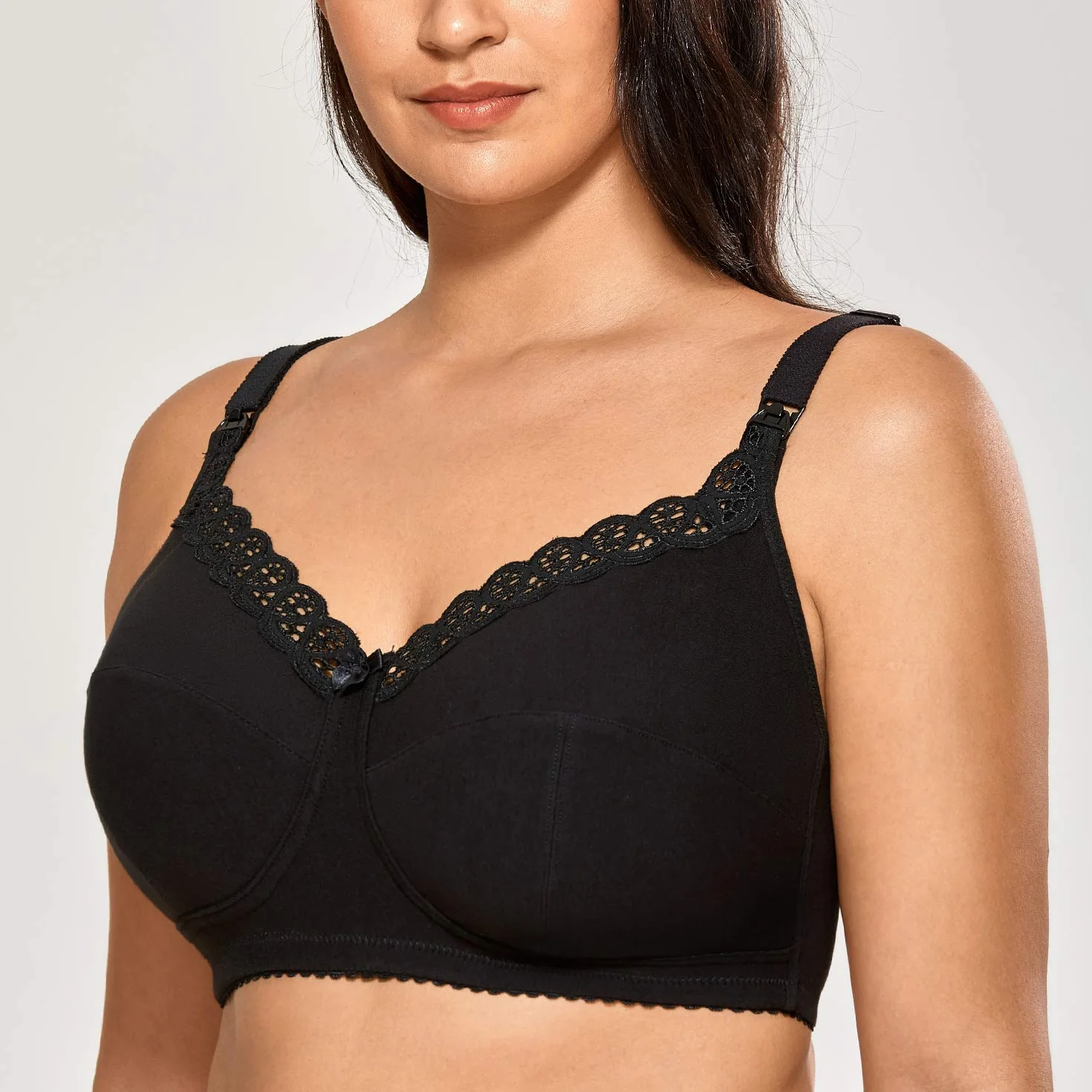 Gratlin Damski Bawełniany Biustonosz Do Karmienia Plus Size Bezprzewodowe Biustonosze Ciążowe Do Karmienia Piersią