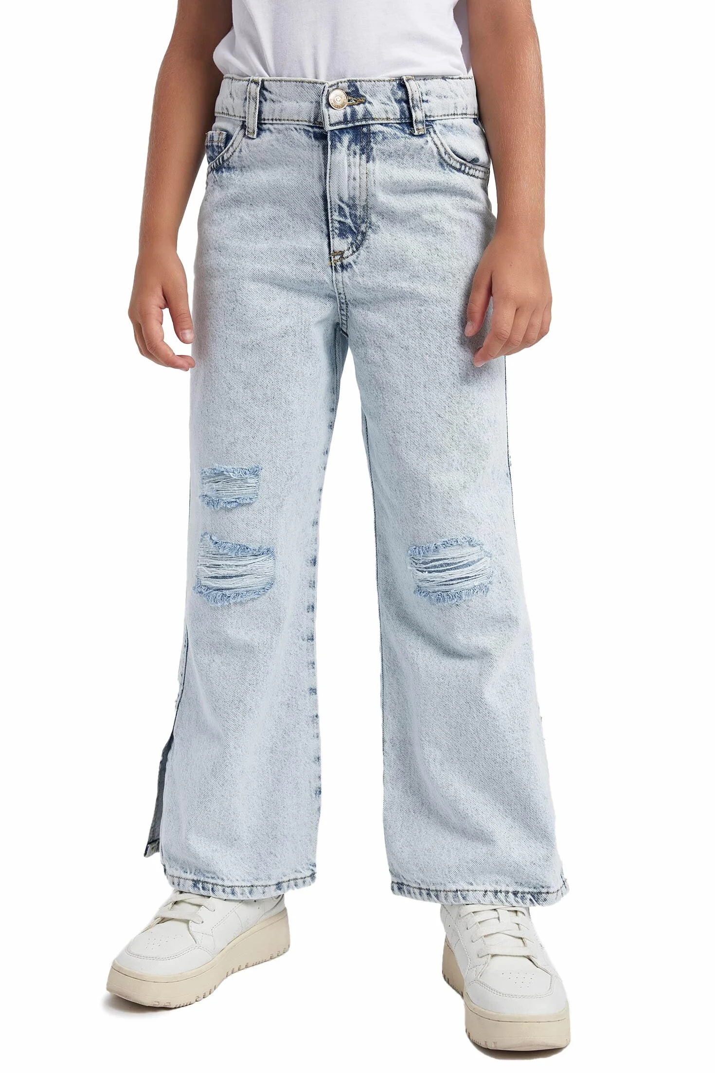 DeFacto Dziewczęce spodnie jeansowe, niebieski, 8-9 Lata