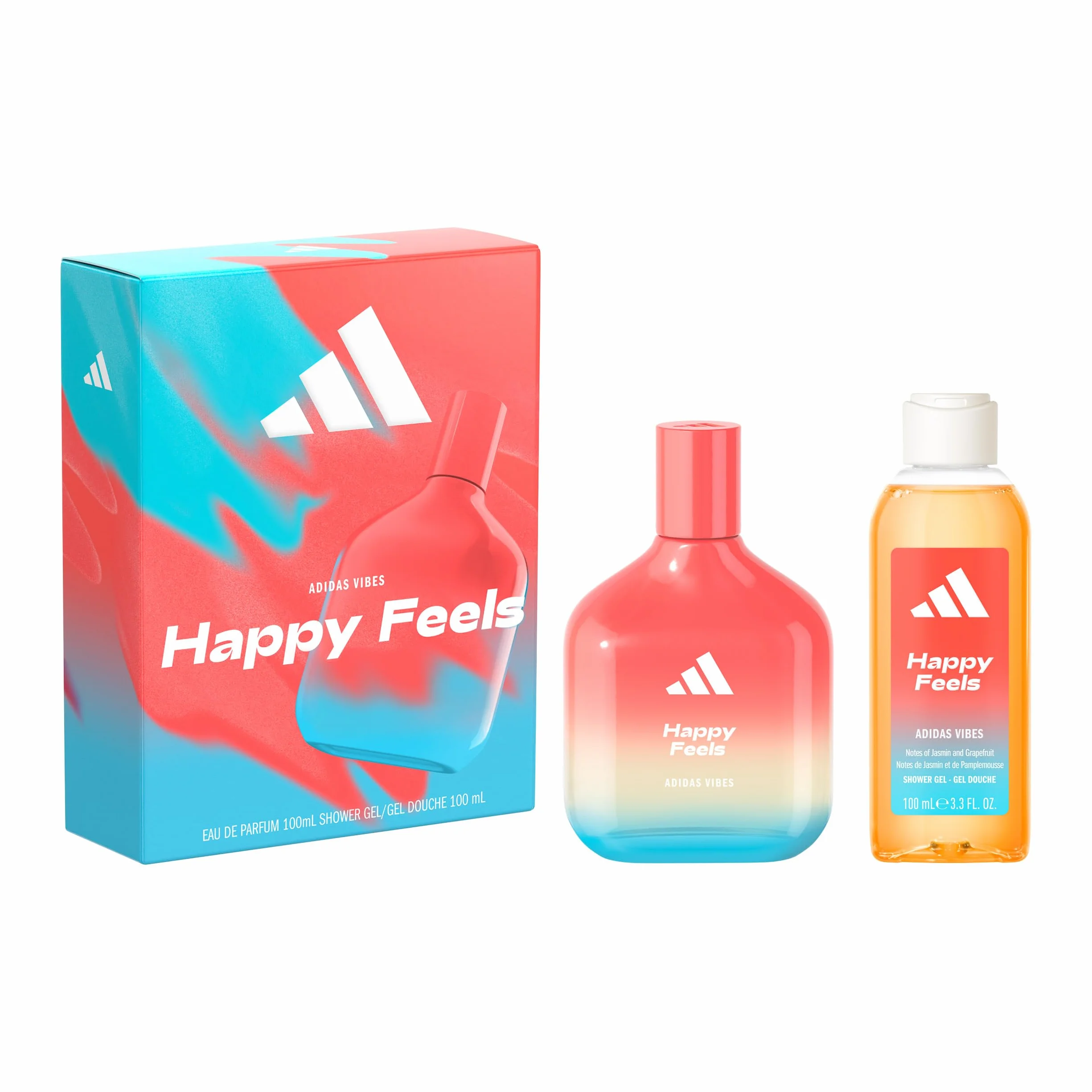 Adidas Vibes Happy Feels woda perfumowana 100 ml żel pod prysznic 100 ml