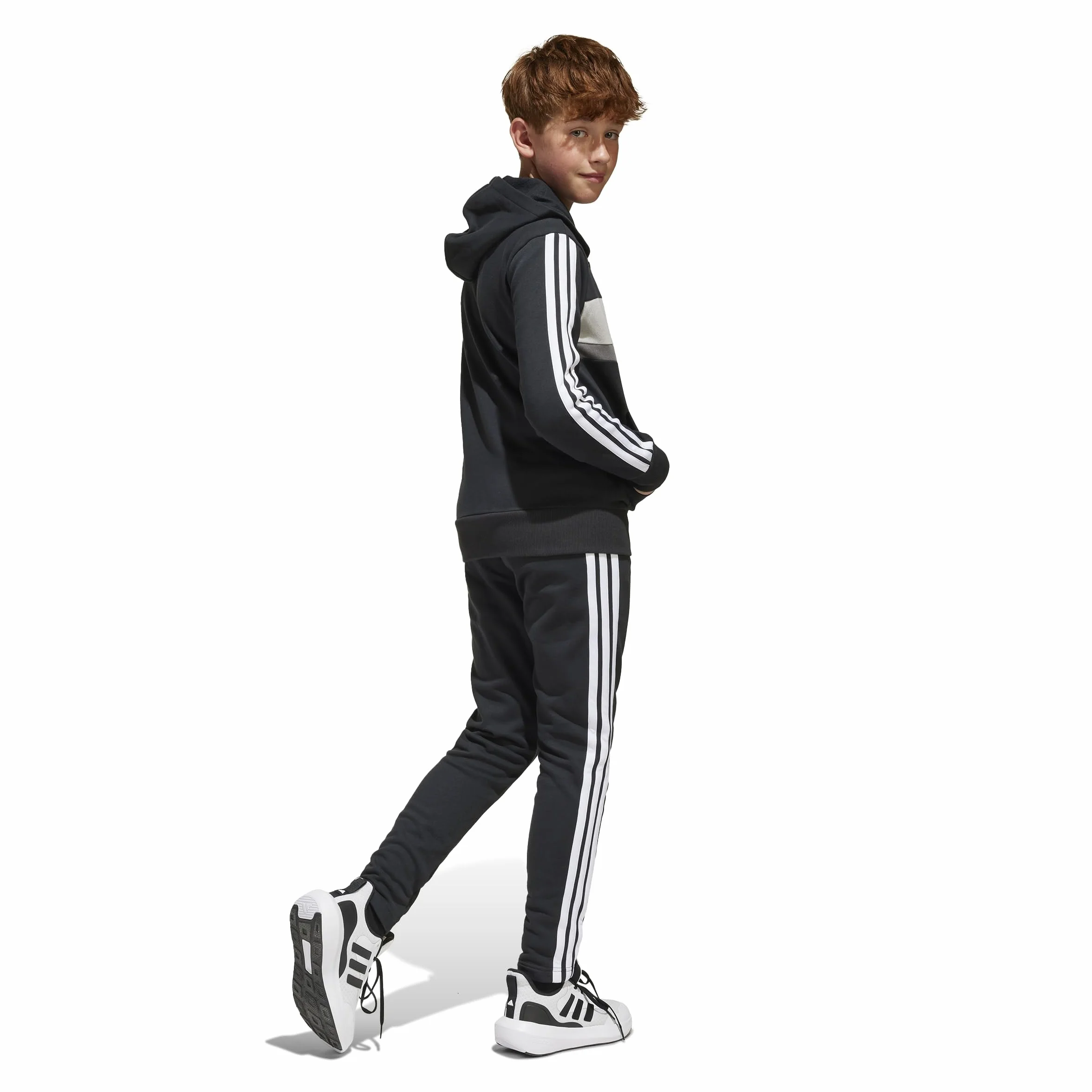 adidas Dresy Uniseks - dzieci Seasonal Essentials Tiberio 3 Stripes Fleece Tracksuit