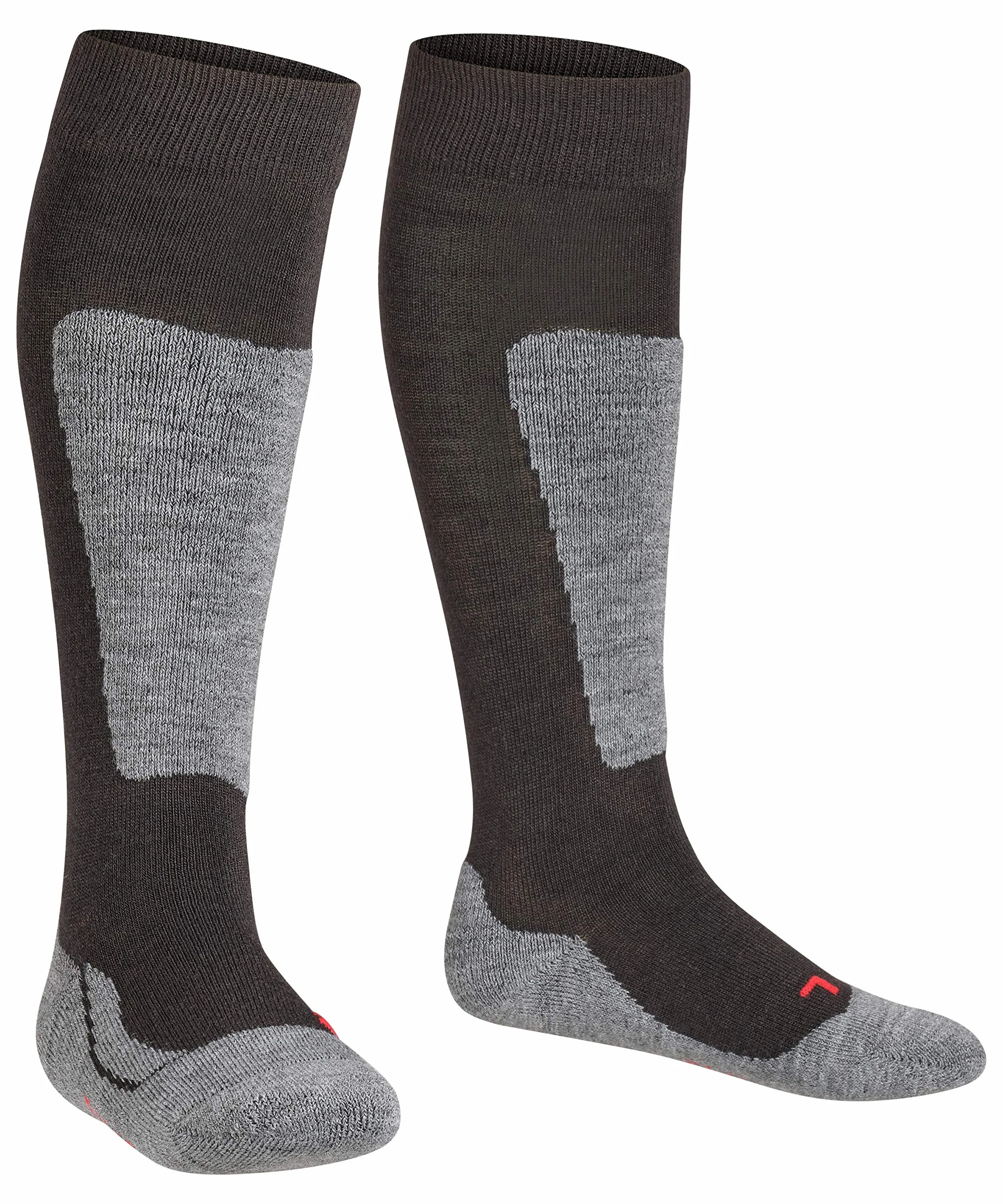 FALKE Uniseks - dzieci Skarpety narciarskie Active Ski K Kh Wełna ciepłe grube 1 Para, Czarny Black 3000, 27-30