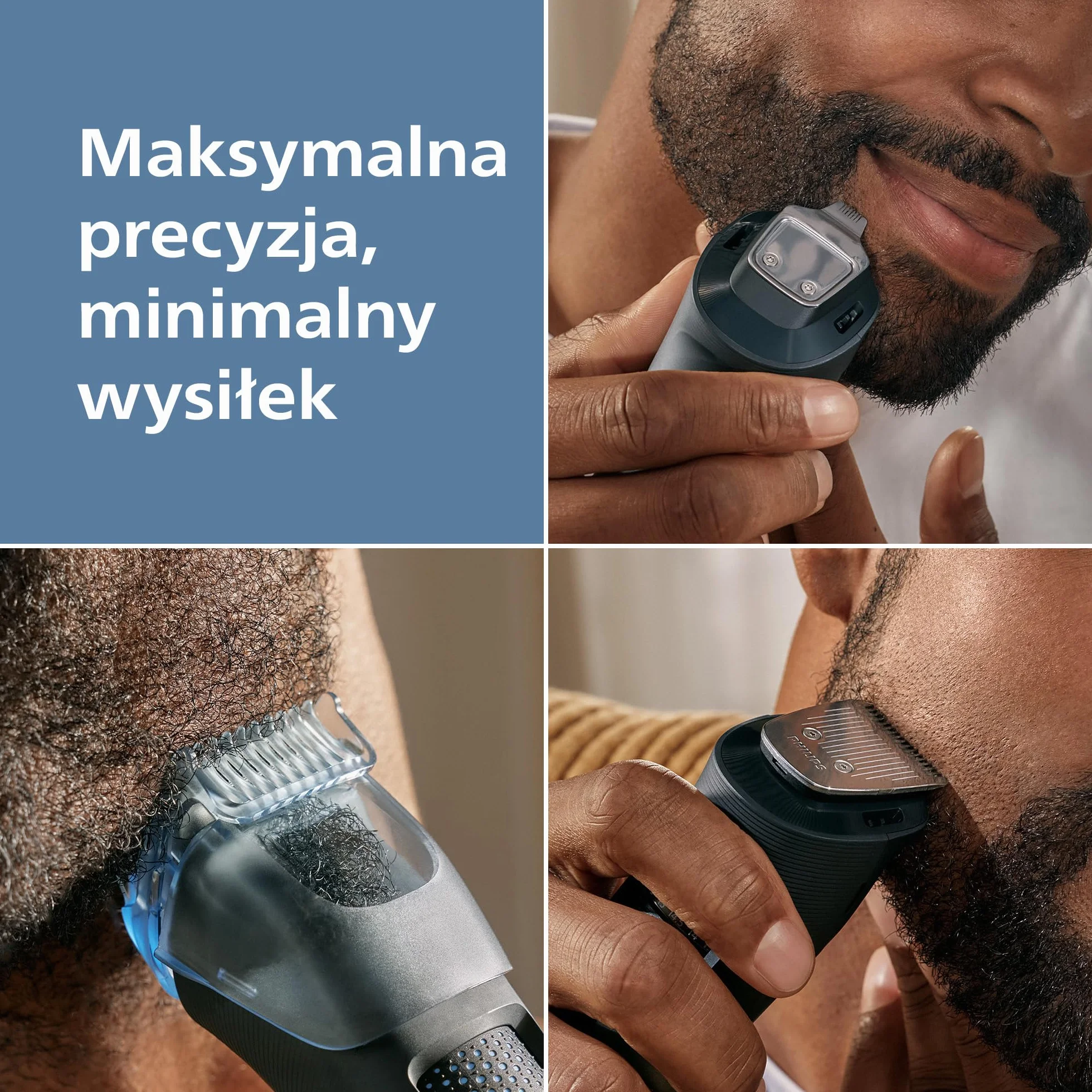 Philips Trymer do brody Seria 5000 BT5765/15 – samoostrzące się metalowe ostrza, 40 ustawień długości, BeardSense, wodoodporny, etui podróżne