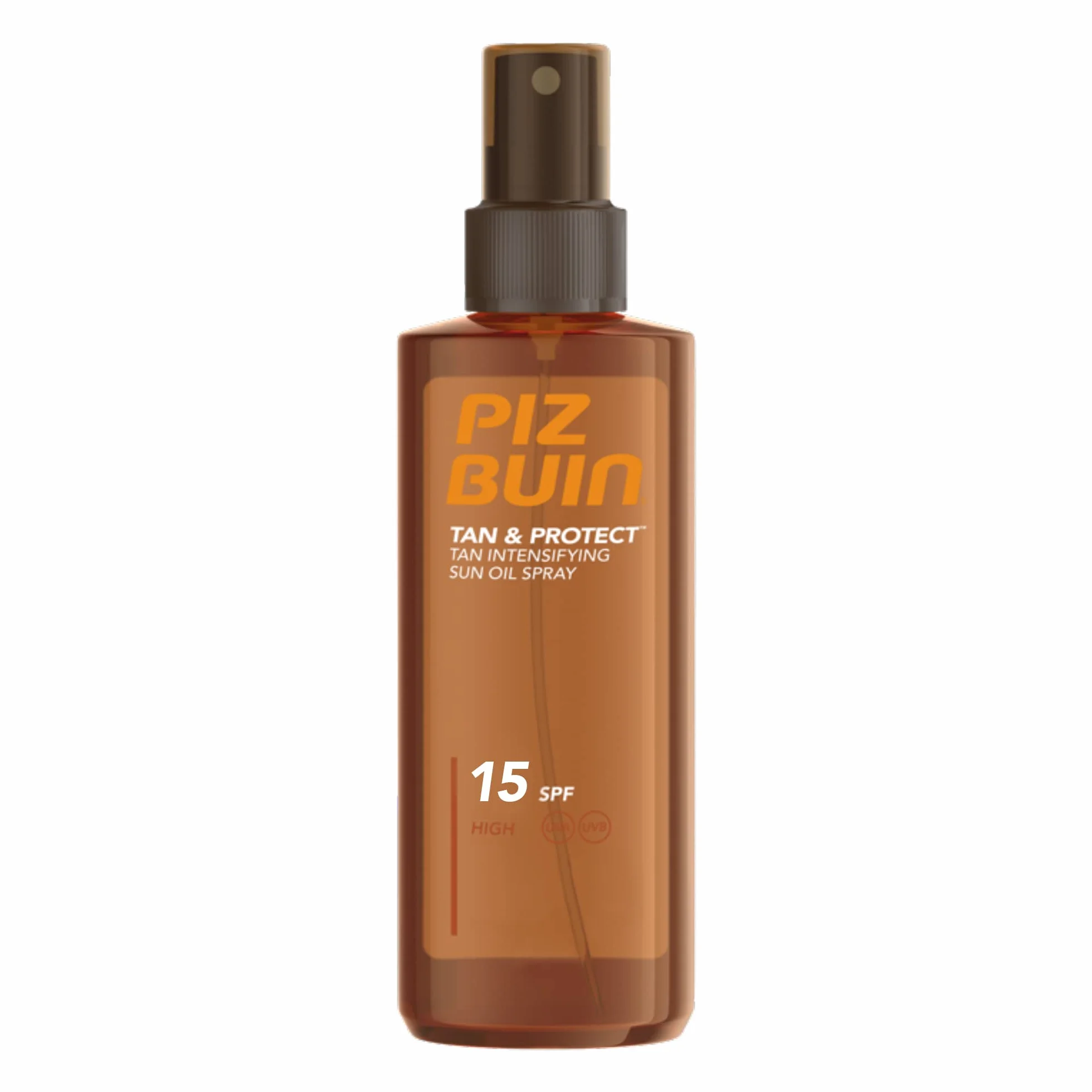 Piz Buin Tan & Protect, olejek do opalania w sprayu z ochroną przeciwsłoneczną LSF 15, wodoodporny i szybko się wchłania, 150 ml
