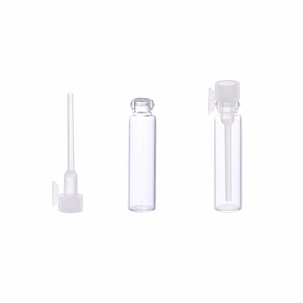 Puste butelki na próbki perfum 2 ml, mini szklane pojemniki do aromaterapii, 20 szt