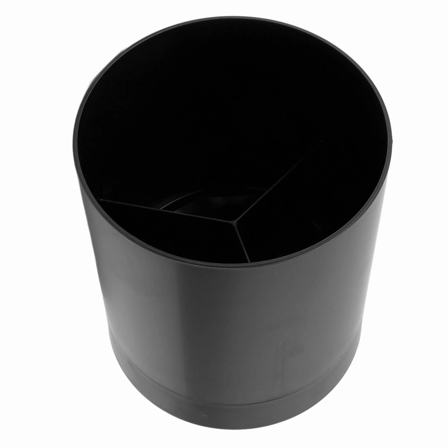 Uchwyt na Przybory Kuchenne Wykonany z PP, Obrót o 360 Stopni, Antypoślizgowe Dno, Uchwyt na Przybory Kuchenne do Przechowywania Przyborów Kuchennych w Kuchni (BLACK)