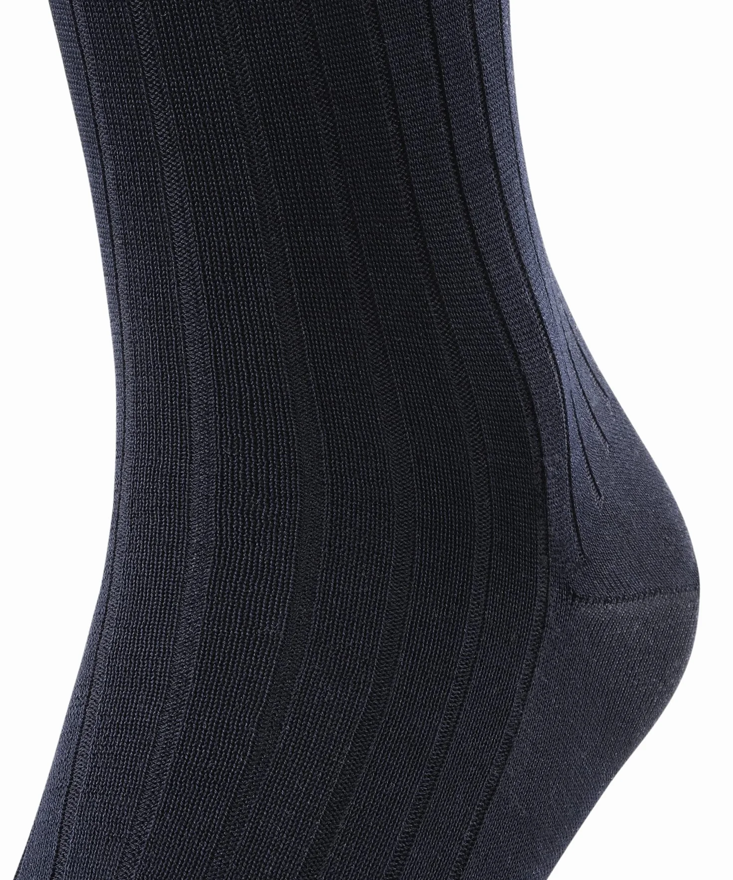 FALKE Mężczyźni Podkolanówki Milano M Kh Bawełna długie jednokolorowe 1 Para, Niebieski Dark Navy 6370, 43-44