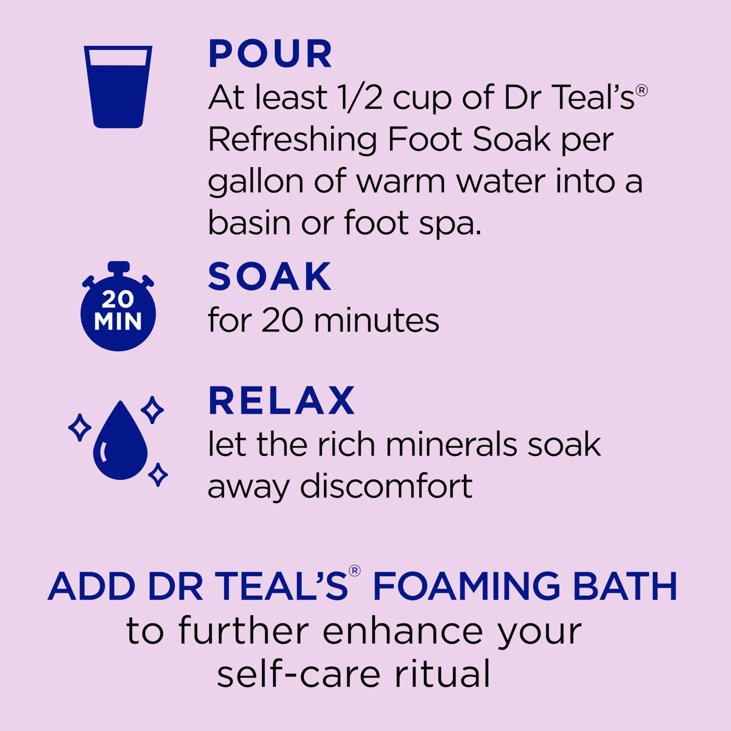 Dr Teal's Pure Epsom Salt Foaming Bath, pianka do kąpieli uspokajającej i snu, z lawendą. 1 l.