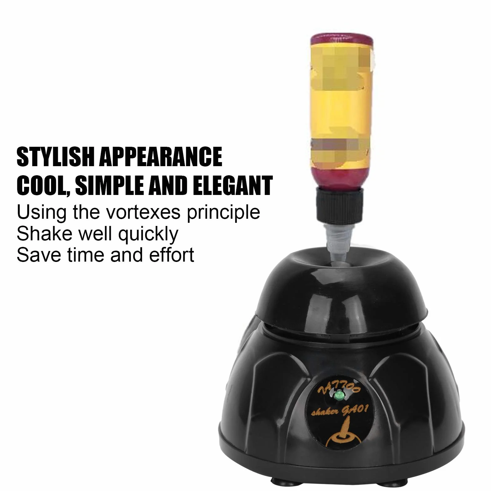 Tattoo Pigment Ink Electric Shaker Stirrer Lakier do paznokci Żel UV Vortexer Mixer Czarny